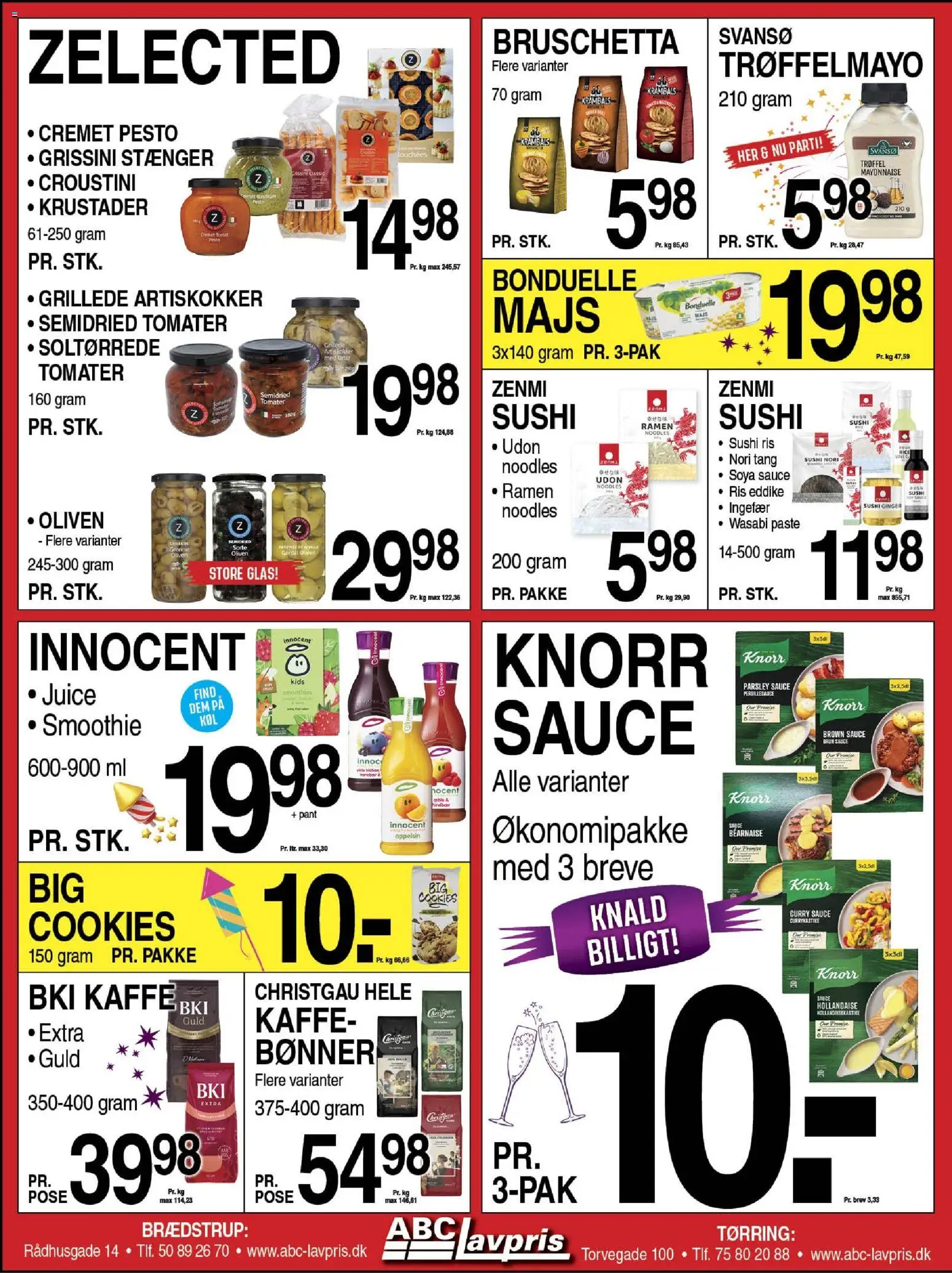Abc Lavpris tilbudsavis – gyldig fra 24.12.2025 | Side: 7 | Produkter: Juice, Majs, Eddike, Sushi