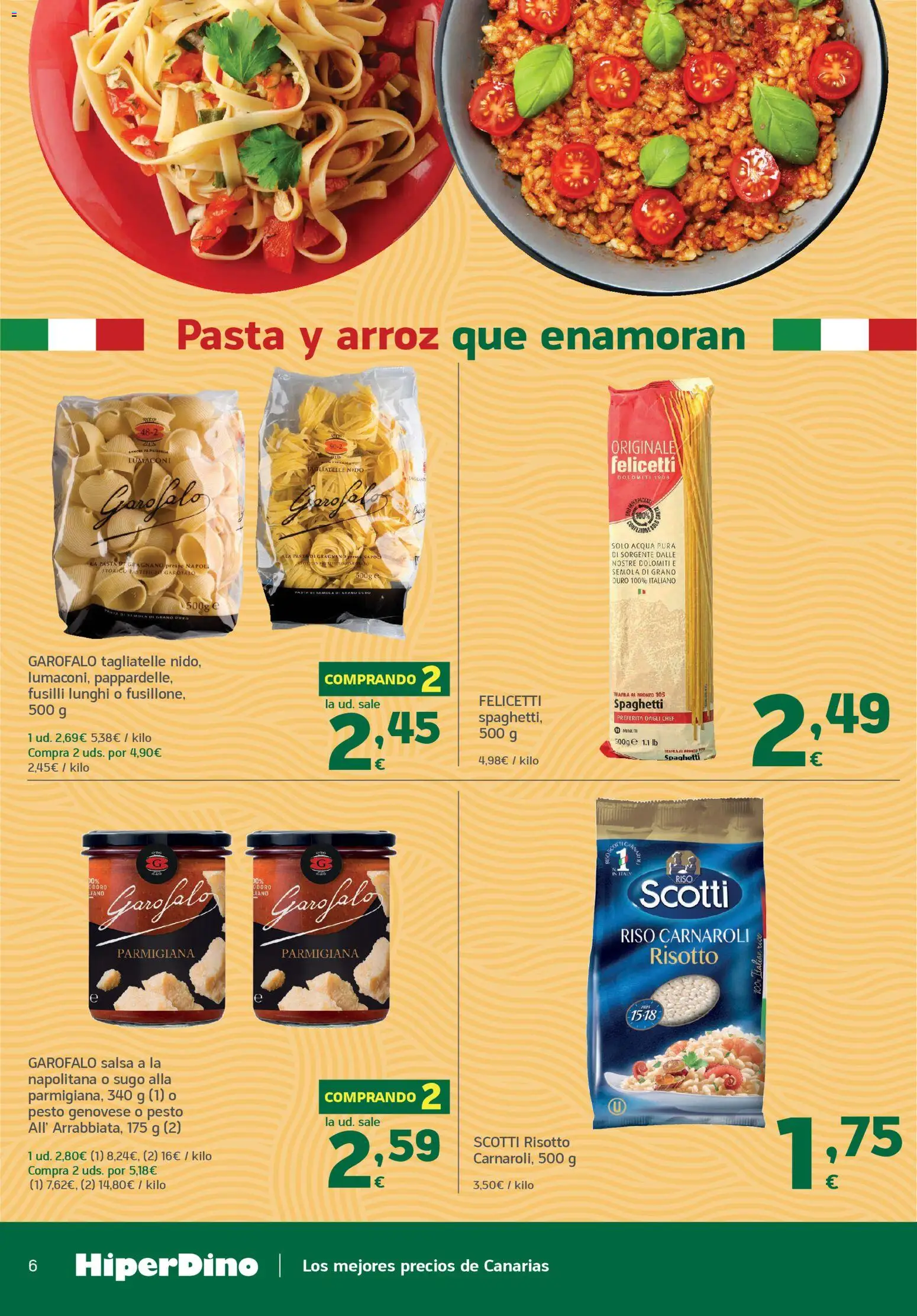HiperDino Supermercados │ válido desde el 10.03.2026 | Página: 6 | Productos: Arroz, Pasta, Δαχτυλίδι φωτός