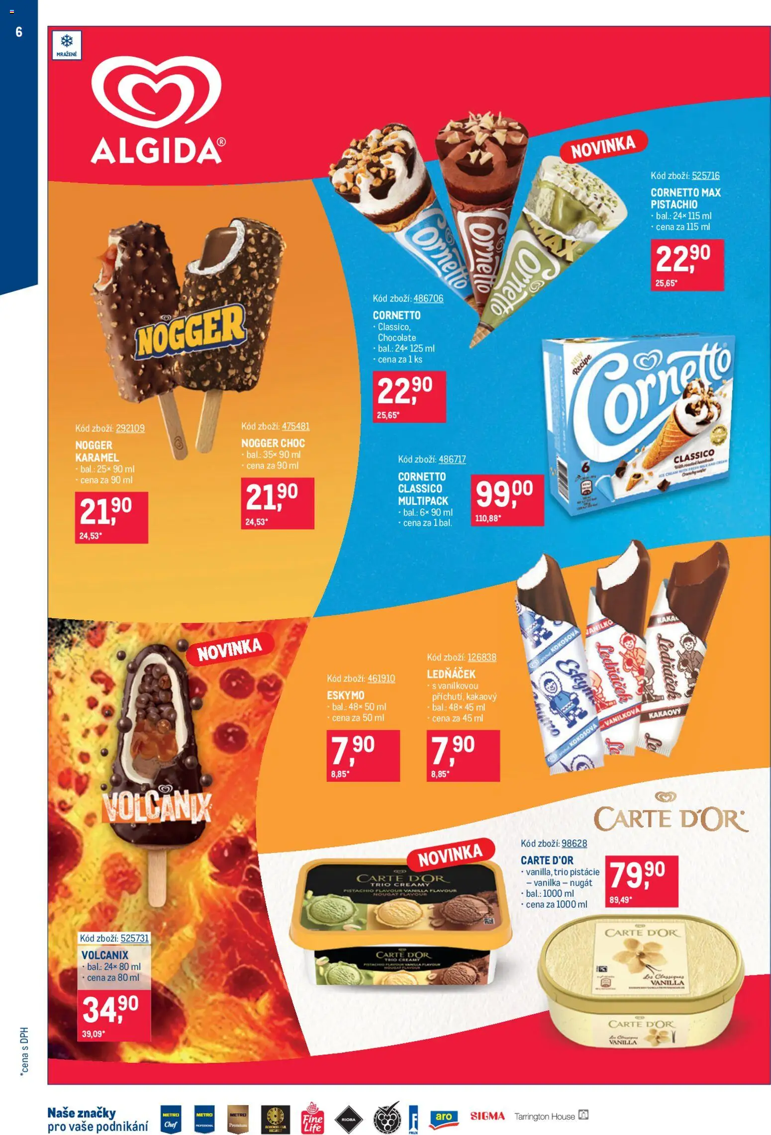 Makro leták - Zmrzliny od 22.04.2026 | Strana: 6 | Produkty: Pistácie, Carte d'or