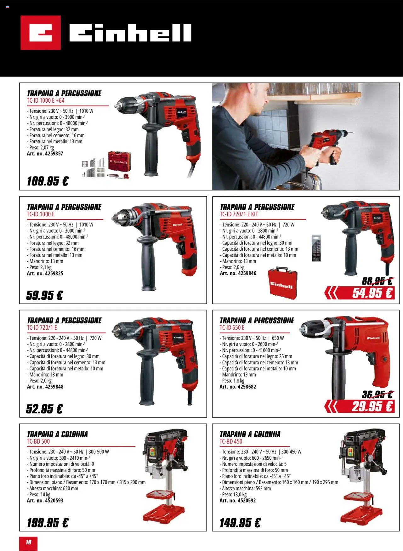 Volantino Einhell del 01.10.2025 | Pagina: 18 | Prodotti: Trapano