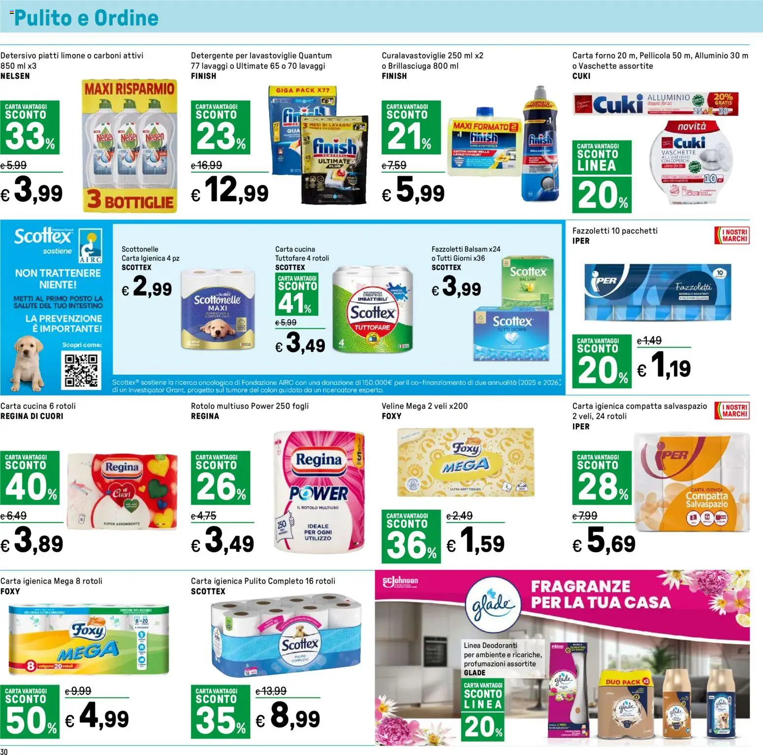 Volantino Iper del 24.10.2025 | Pagina: 30 | Prodotti: Detergente, Limone, Lavastoviglie, Vaschette
