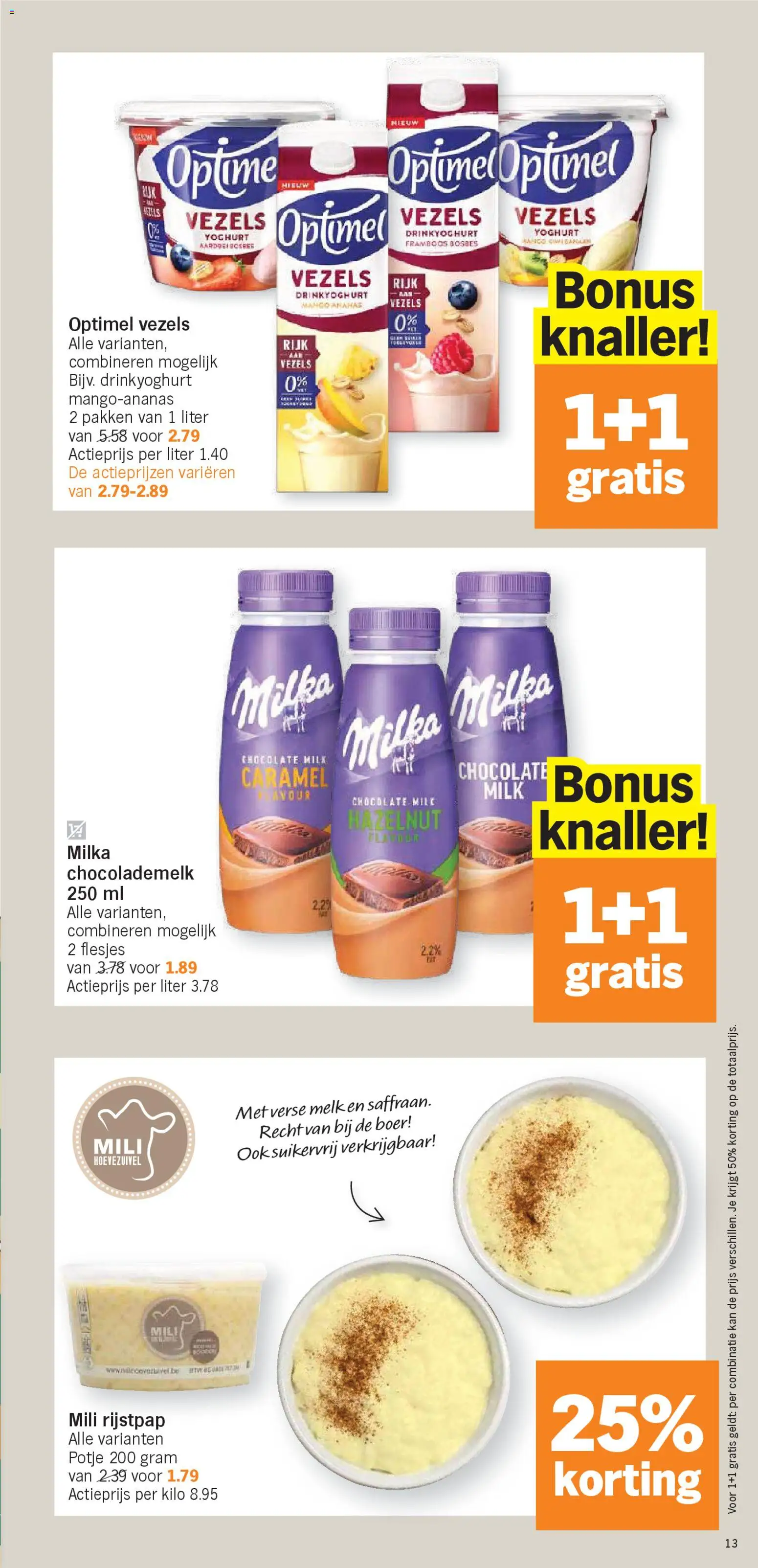 {H1} | Pagina: 13 | Producten: Pudding, Melk, Kan, Yoghurt