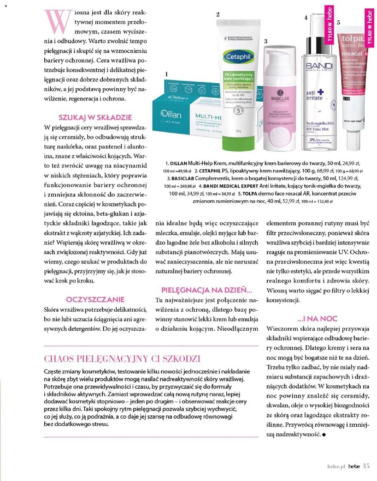 Hebe gazetka - Magazyn od 01.03.2026 | Strona: 35 | Produkty: Kosmetyki, Tort, Krem, Sos