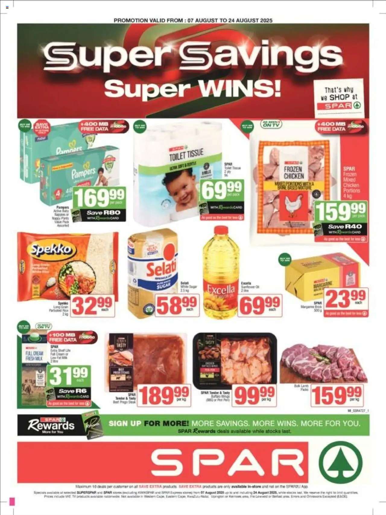 KWIKSPAR - Gauteng - Weekly Specials │ valid from 07.08.2025 | Page: 2 | Products: TV, Toilet, Margarine, Cream