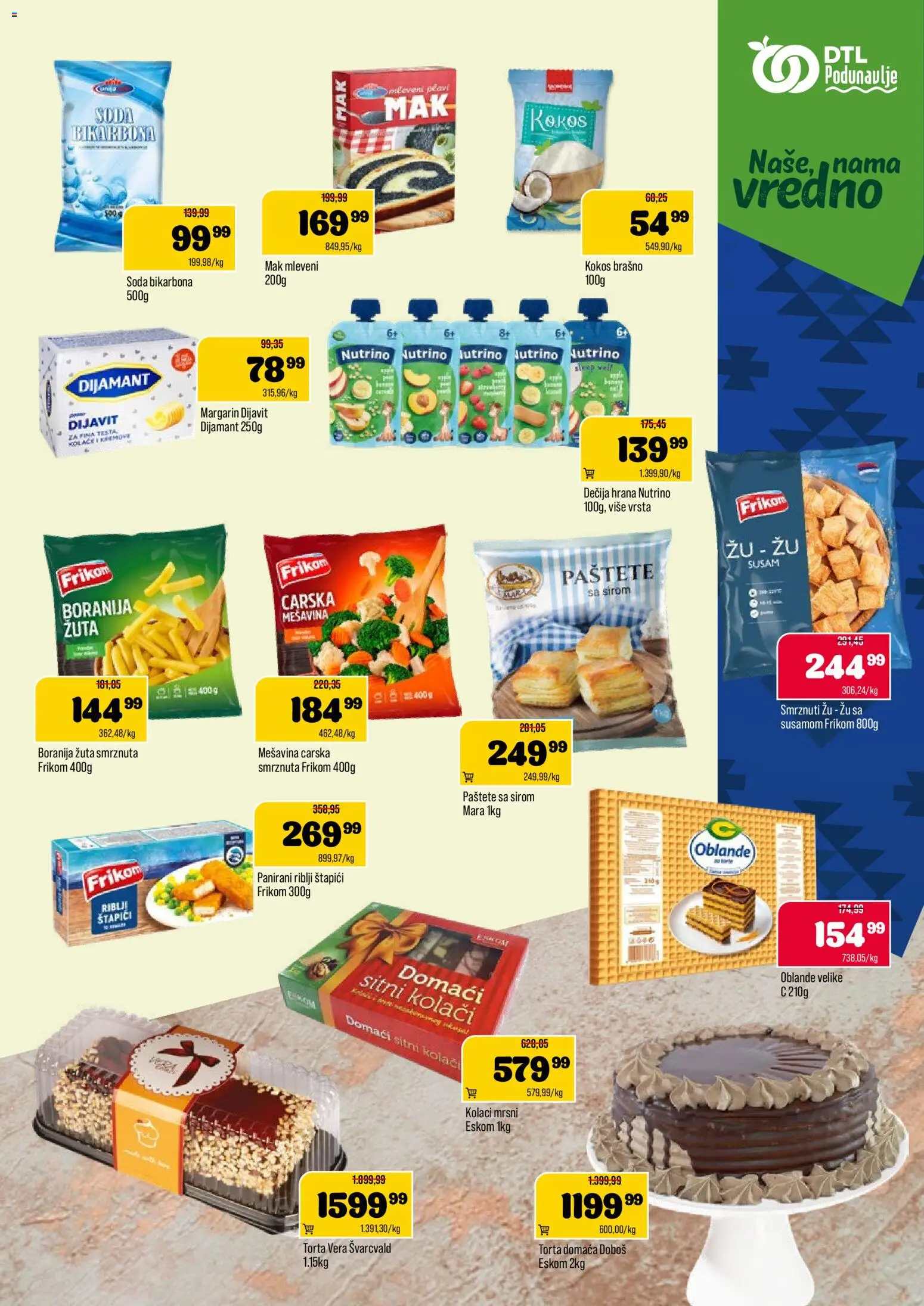 Podunavlje katalog - važi od 28.01.2026 | Strana: 7 | Proizvode: Boranija, Mak, Margarin, Torta