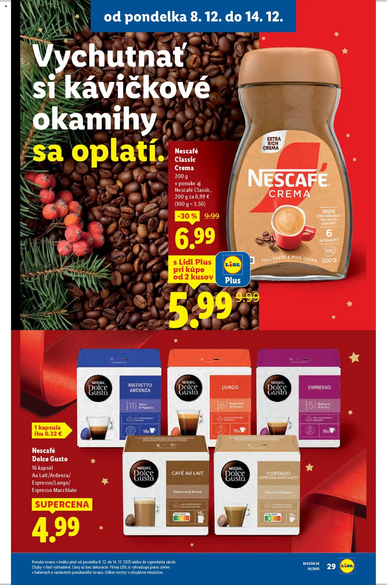 Nové Lidl akcie – leták je platný od 11.12.2025 | Strana: 67 | Produkty: Dolce Gusto, Nescafé Classic, Nescafé Crema