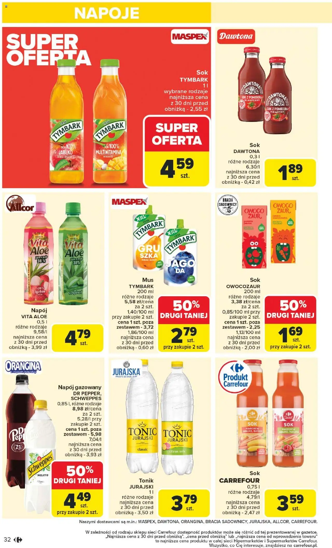 Carrefour Gazetka od 18.08.2025 | Strona: 34 | Produkty: Malina, Jabłka, Banan, Tonik
