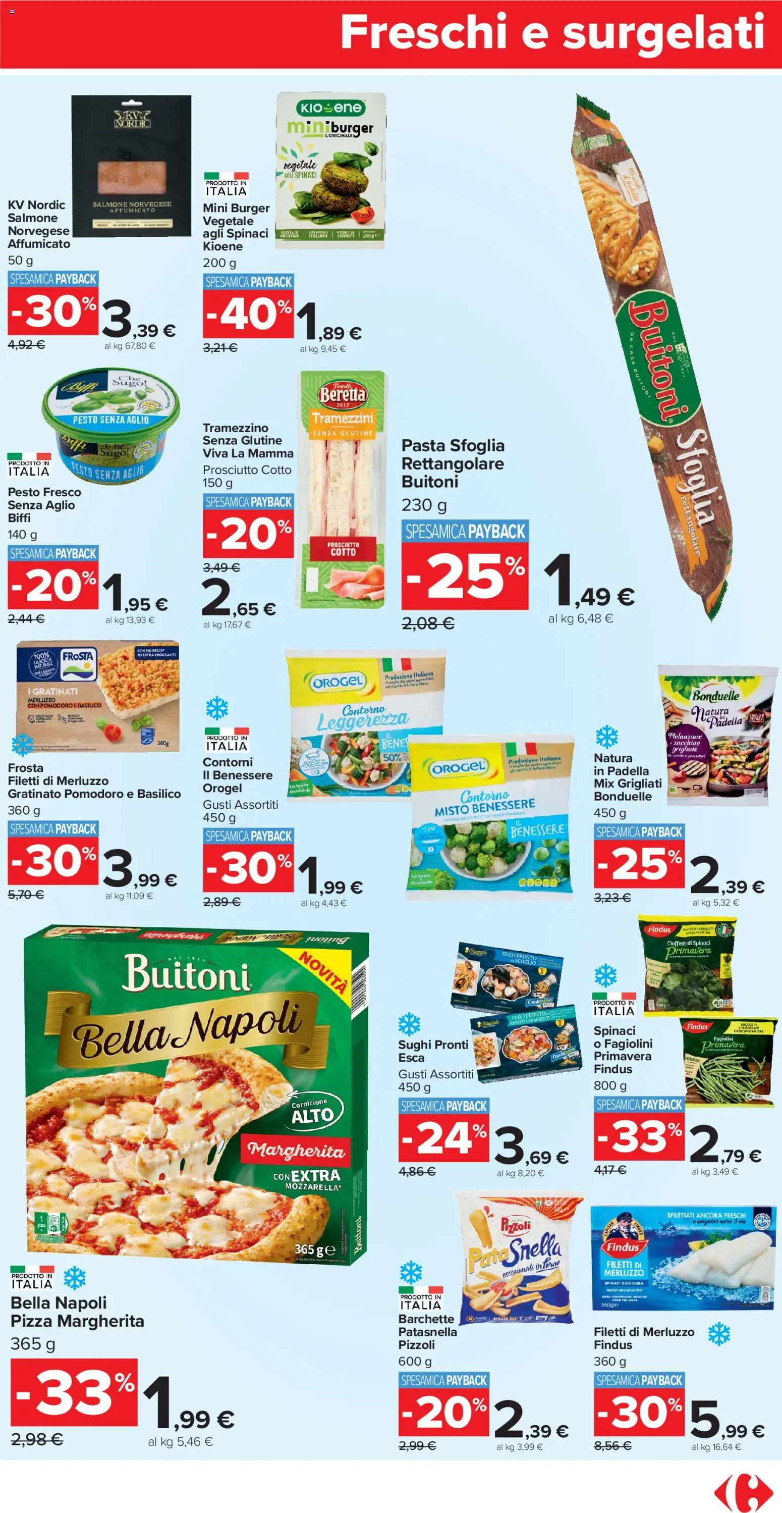 Volantino Carrefour del 04.11.2025 | Pagina: 9 | Prodotti: Salmone, Pasta, Melanzane, Tramezzino