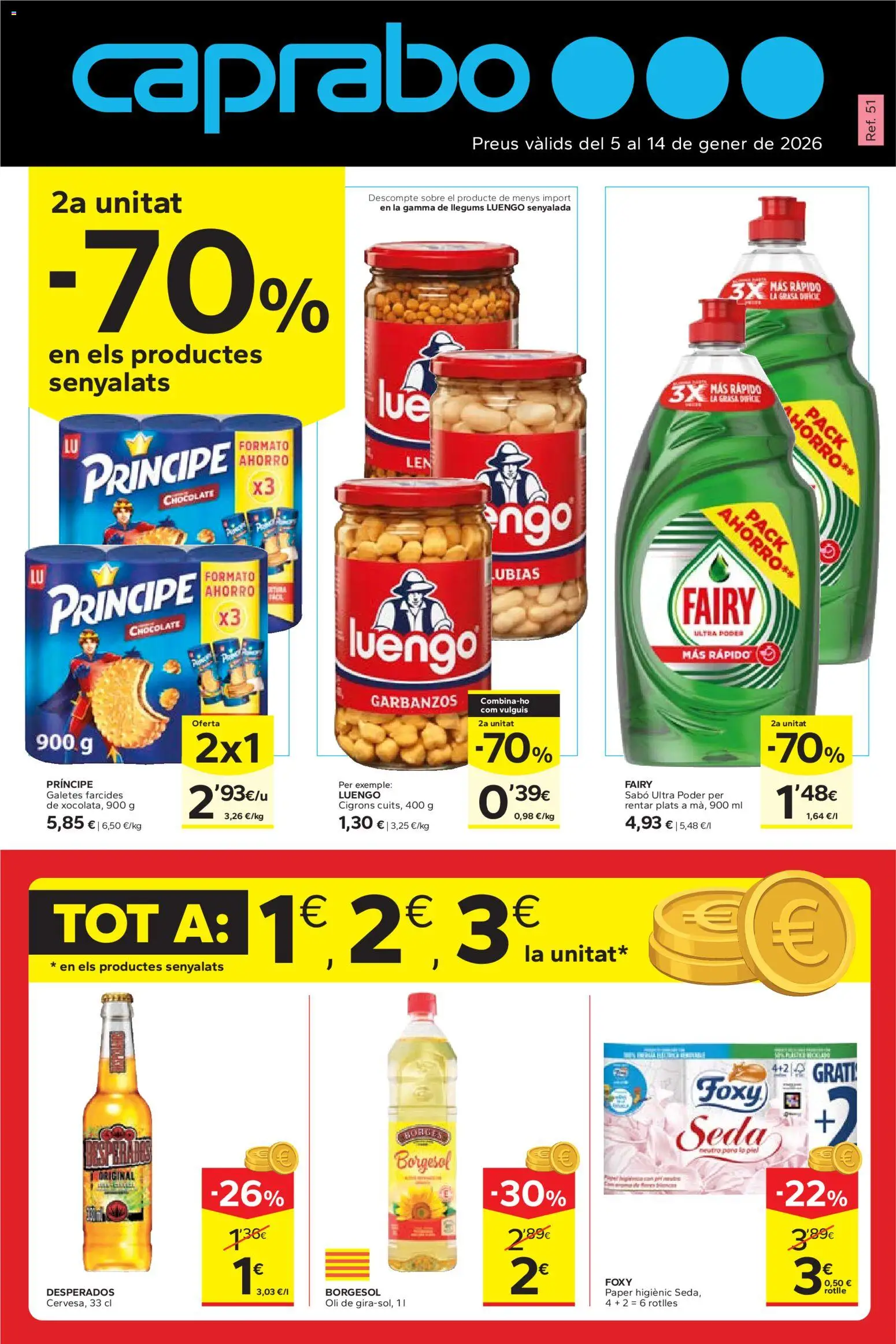 Caprabo folleto │ válido desde el 05.01.2026 | Página: 1 | Productos: Chocolate, Παρμεζάνα