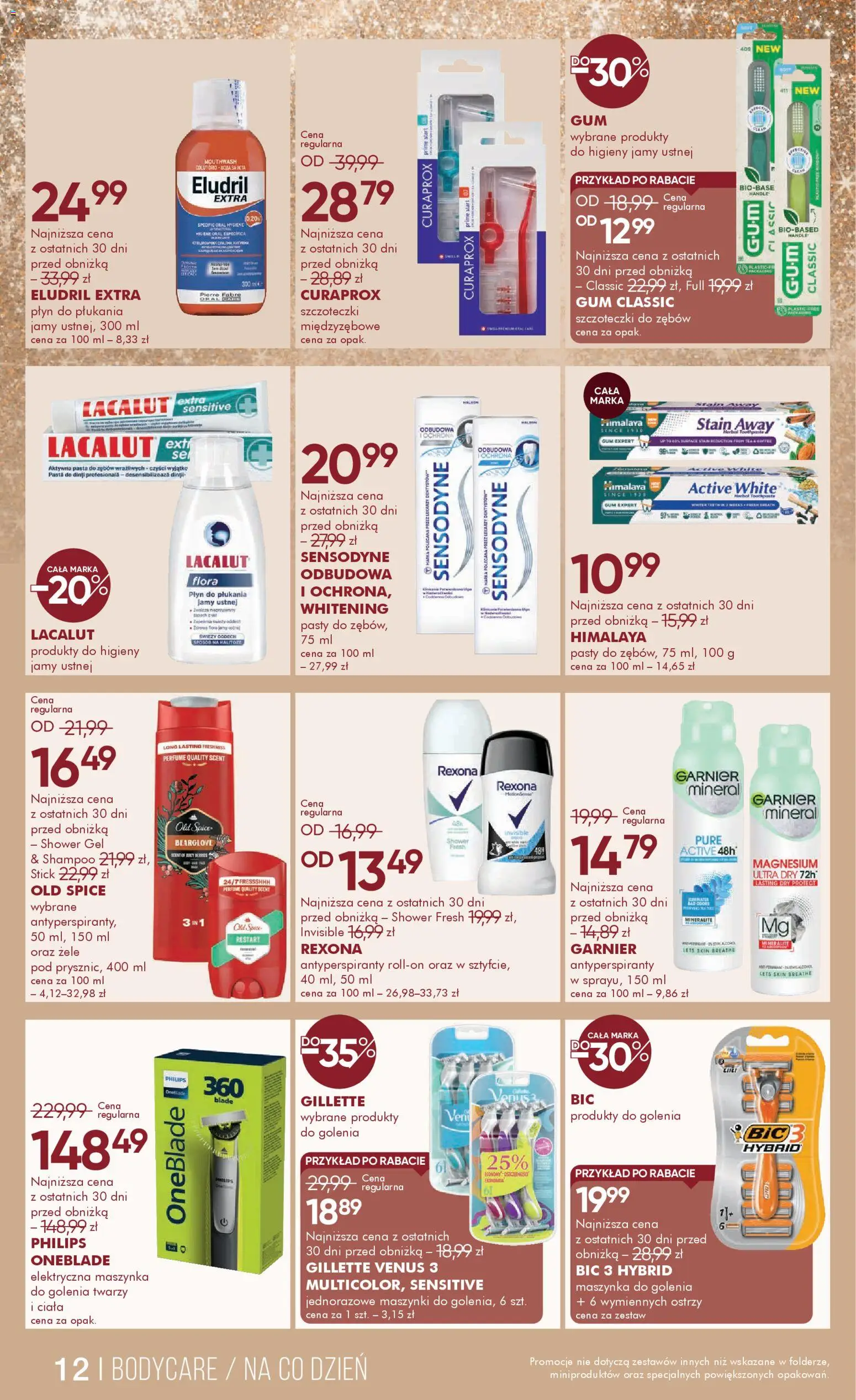 Super-pharm Gazetka od 27.12.2025 | Strona: 12 | Produkty: Maszynka do golenia, Lacalut, Pasta do zębów, Old spice