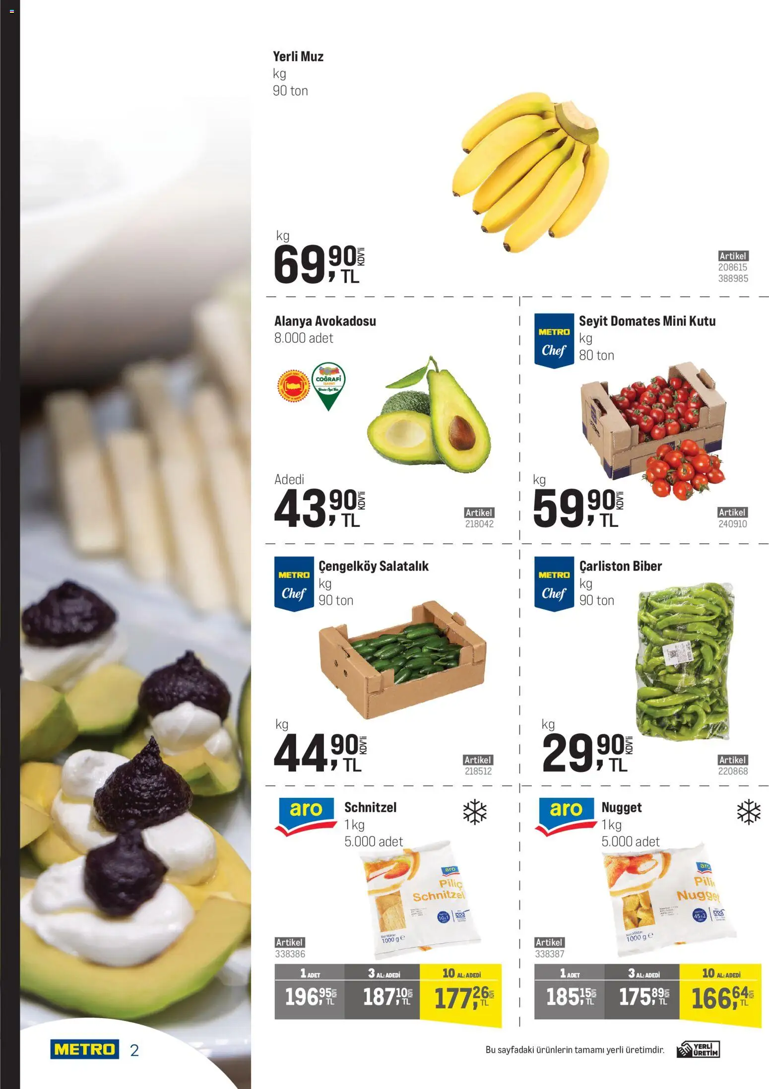 Metro - Şehir Otelleri - 18.11.2025 tarihinden itibaren geçerlidir | Sayfa: 2 | Ürünler: Kutu, Domates, Muz, Salatalık