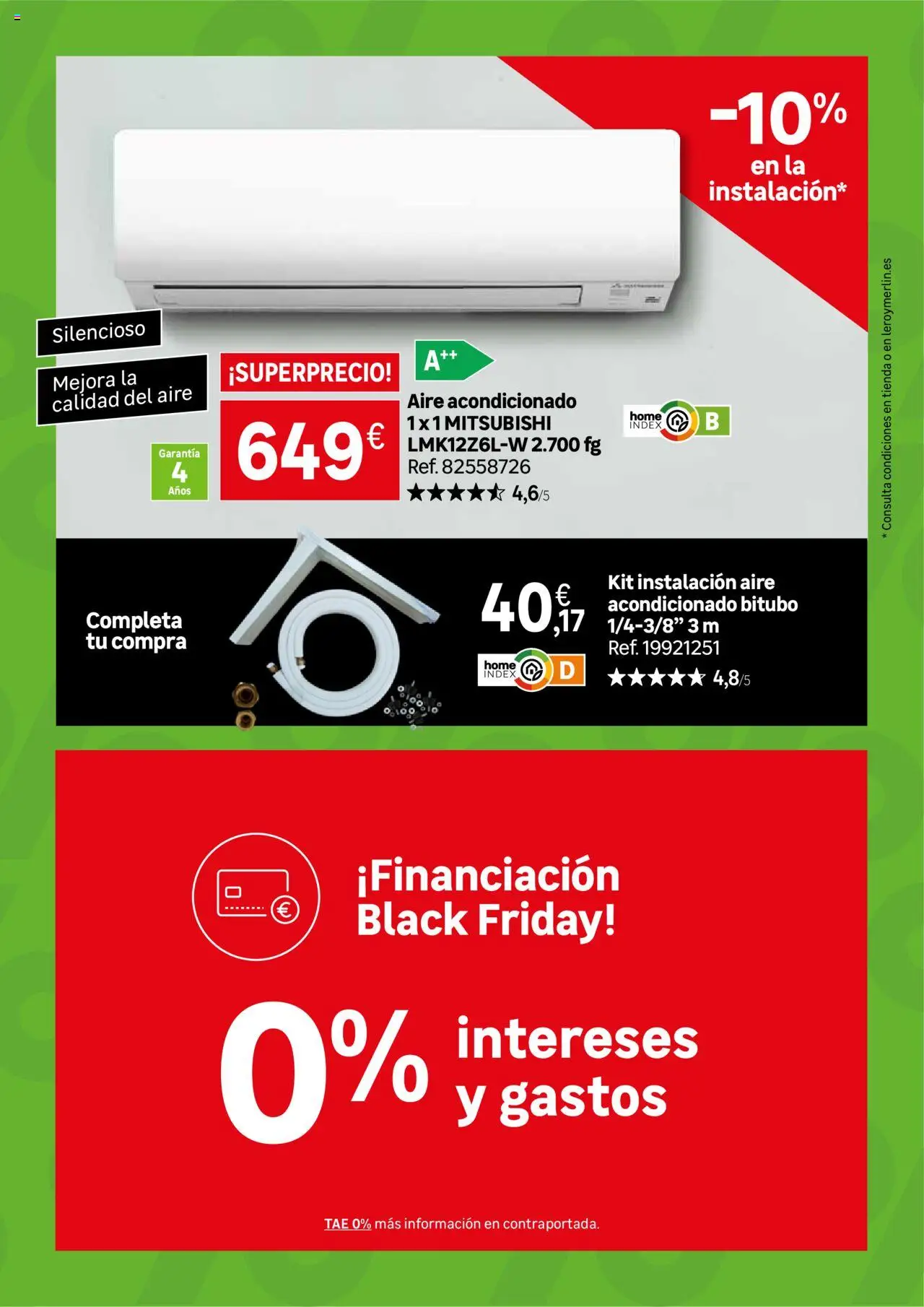 Leroy Merlin Black Friday │ válido desde el 21.10.2025 | Página: 17 | Productos: Aire acondicionado