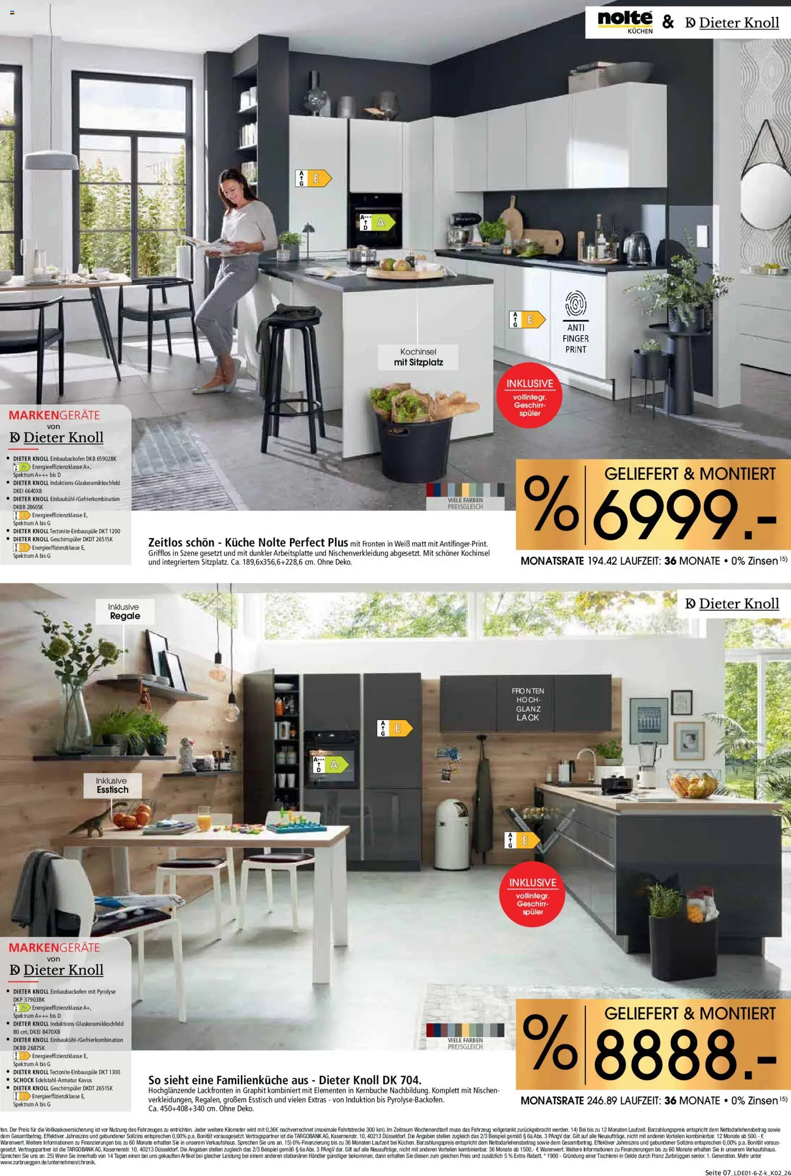 Zurbrüggen Küchen für Ihr Zuhause – gültig ab 17.01.2026 | Seite: 7 | Produkte: Geschirrspüler, Esstisch, Küche, Kuchen