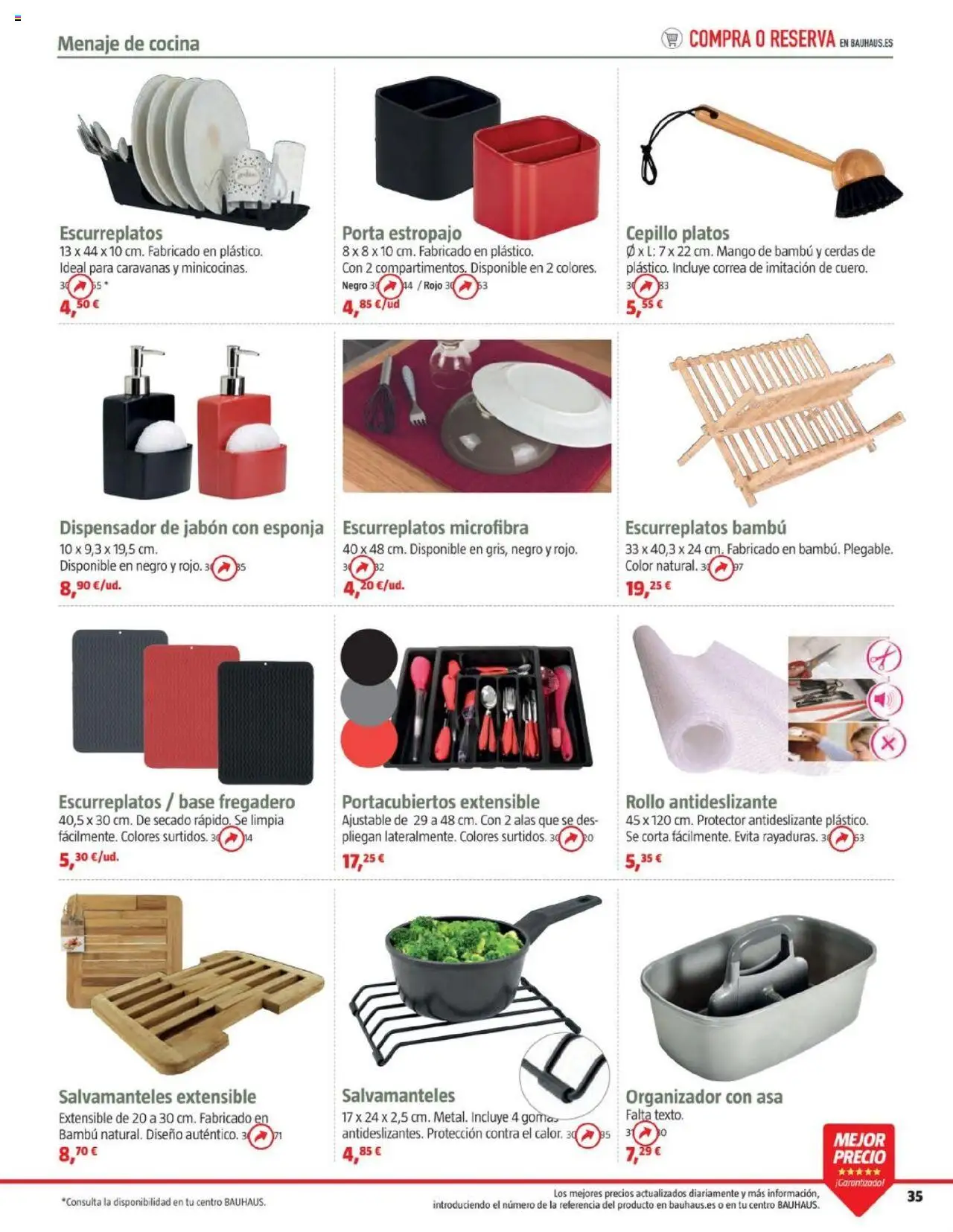 Bauhaus - Camping │ válido desde el 19.05.2025 | Página: 35 | Productos: Esponja, Cepillo, Dispensador de jabón, Organizador