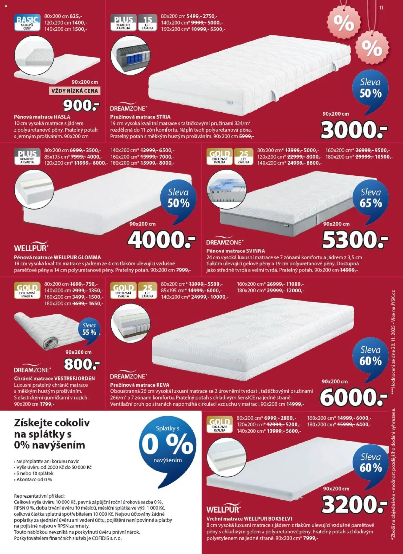 JYSK leták - Výprodej od 12.01.2026 | Strana: 11 | Produkty: Chránič matrace, Matrace