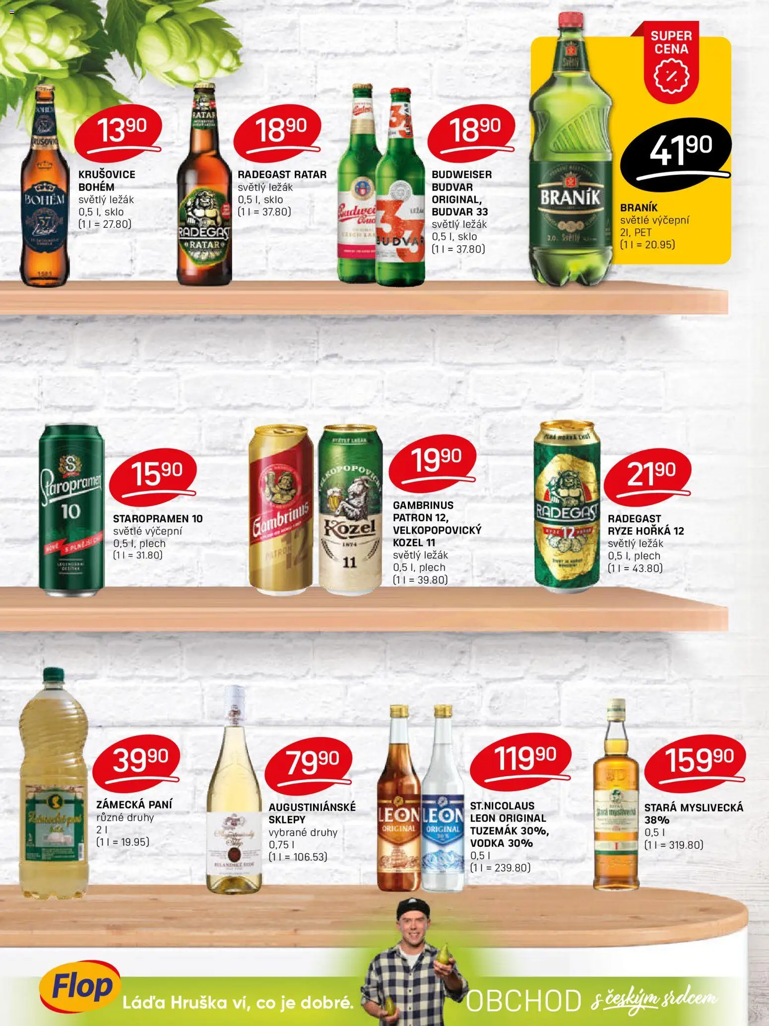 Flop leták od 14.01.2026 | Strana: 10 | Produkty: Staropramen 10, Staropramen, Vodka, Stará myslivecká