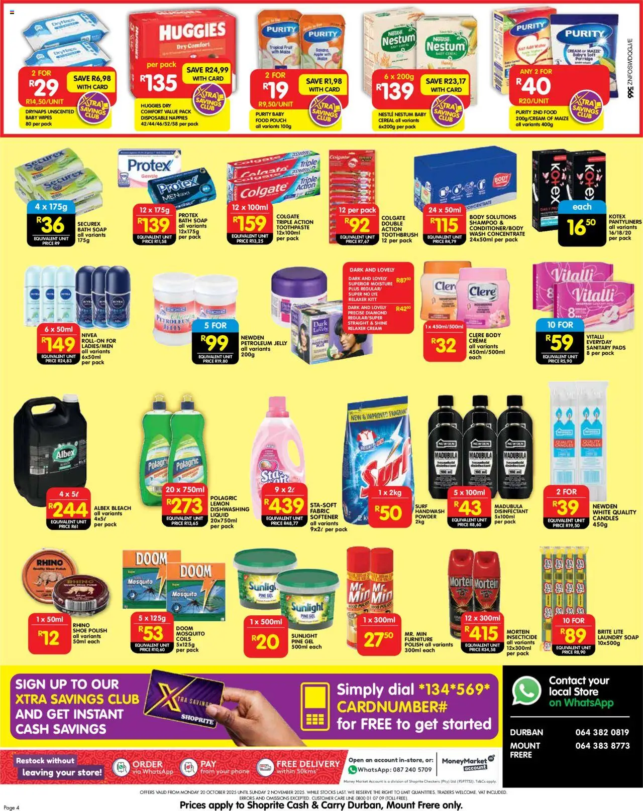 New Shoprite catalogue – valid from 20.10.2025 | Page: 4 | Products: Phone, Cream, Soap, Lemon