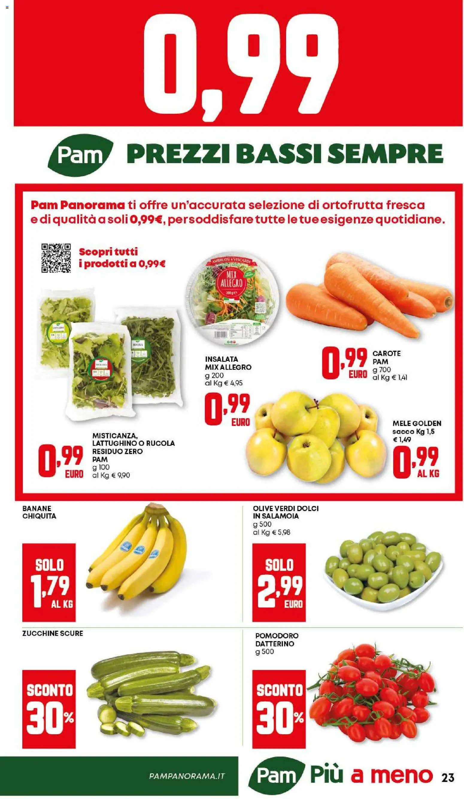 Volantino Panorama del 26.02.2026 | Pagina: 23 | Prodotti: Mele, Pomodoro, Olive, Zucchine