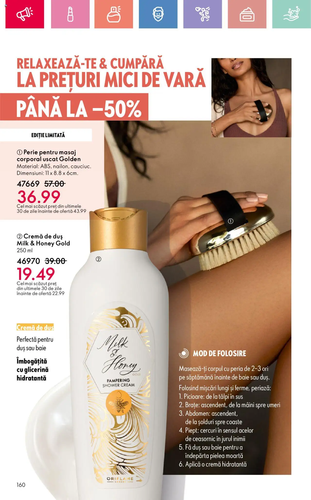 Oriflame catalog 10 2025 – valabil de la 06.07.2025 | Pagină: 160 | Produse: Arapsaçı, Mici, Perie, Cremă