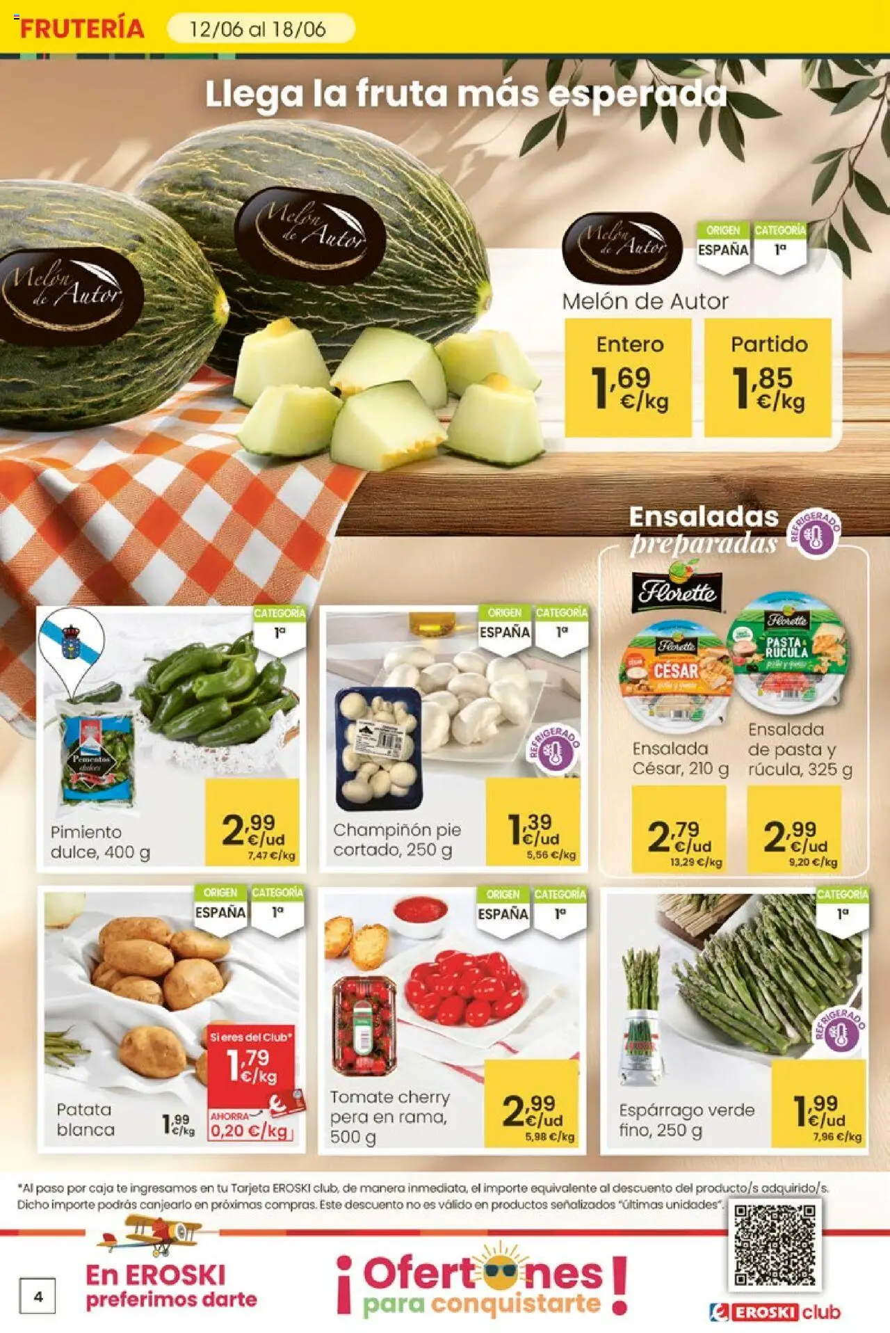 Eroski - Ofertones para conquistarte │ válido desde el 12.06.2025 | Página: 4 | Productos: Κάδος απορρυμάτων, Té, Ensalada, Caja