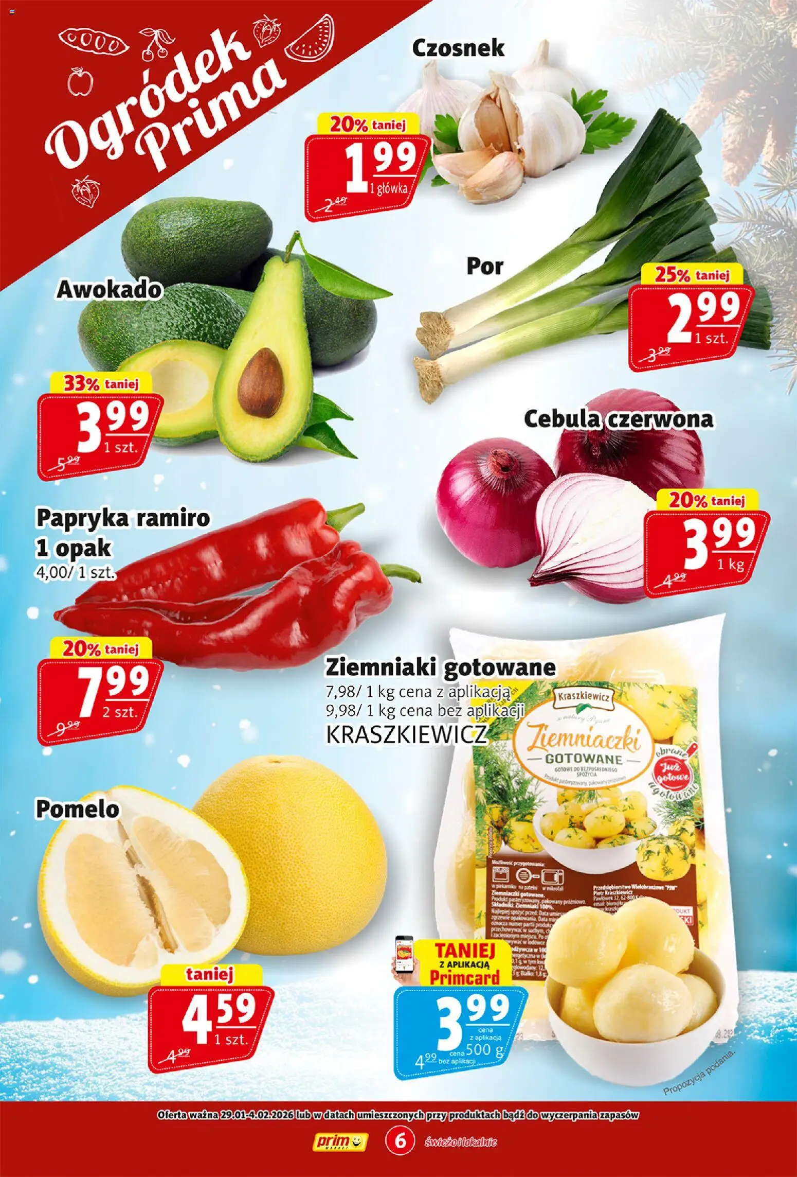 Prim Market Gazetka od 29.01.2026 | Strona: 6 | Produkty: Czosnek, Pomelo, Papryka, Awokado