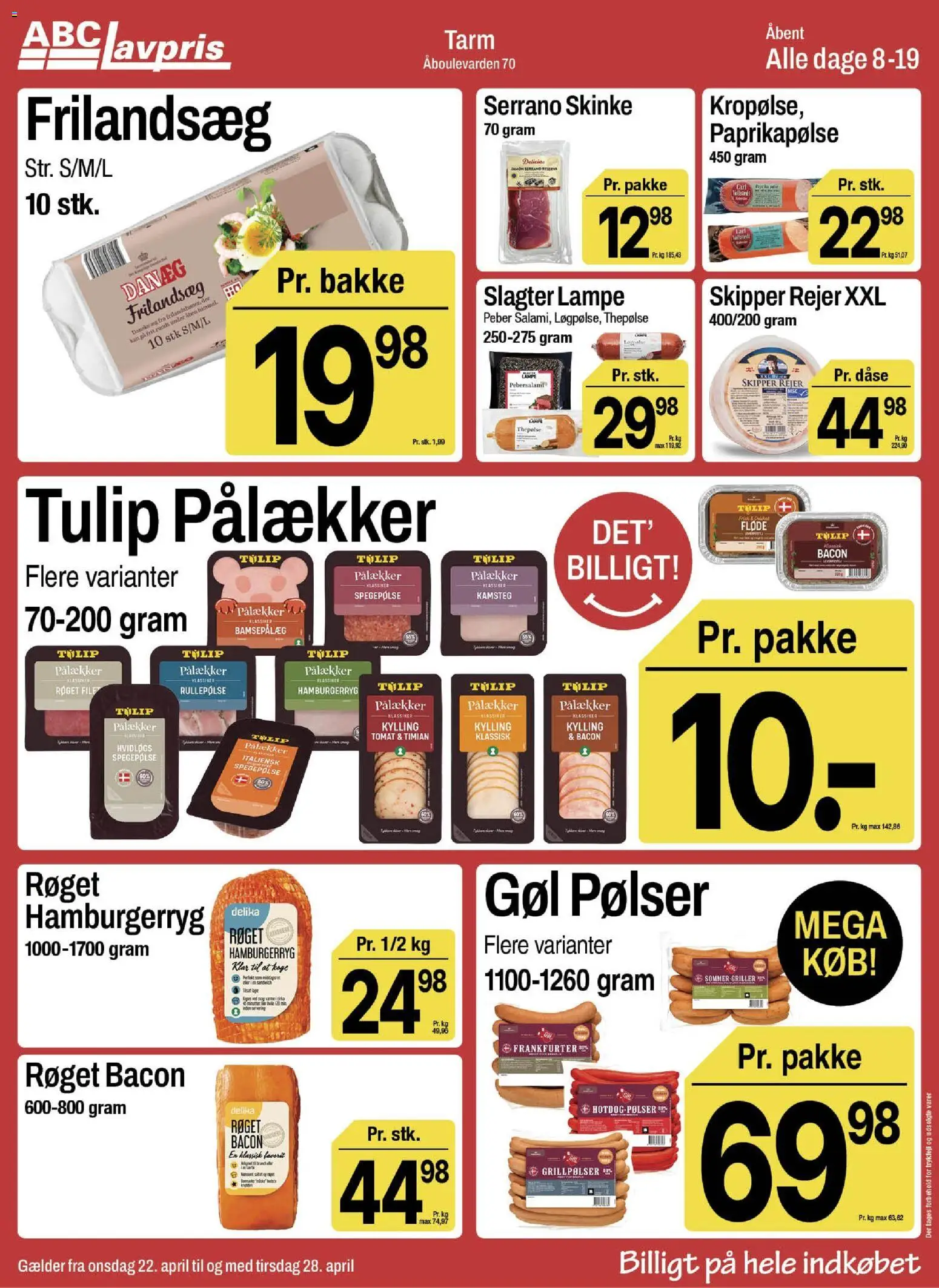 Abc Lavpris tilbudsavis – gyldig fra 22.04.2026 | Side: 4 | Produkter: Skinke, Aparelho de barbear, Rejer, Timian