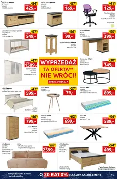 Pogląd oferty "Black Red White promocje" - ważna od 24.12.2025 | Strona: 15 | Produkty: Materac, Stół, Biurko, szafka RTV