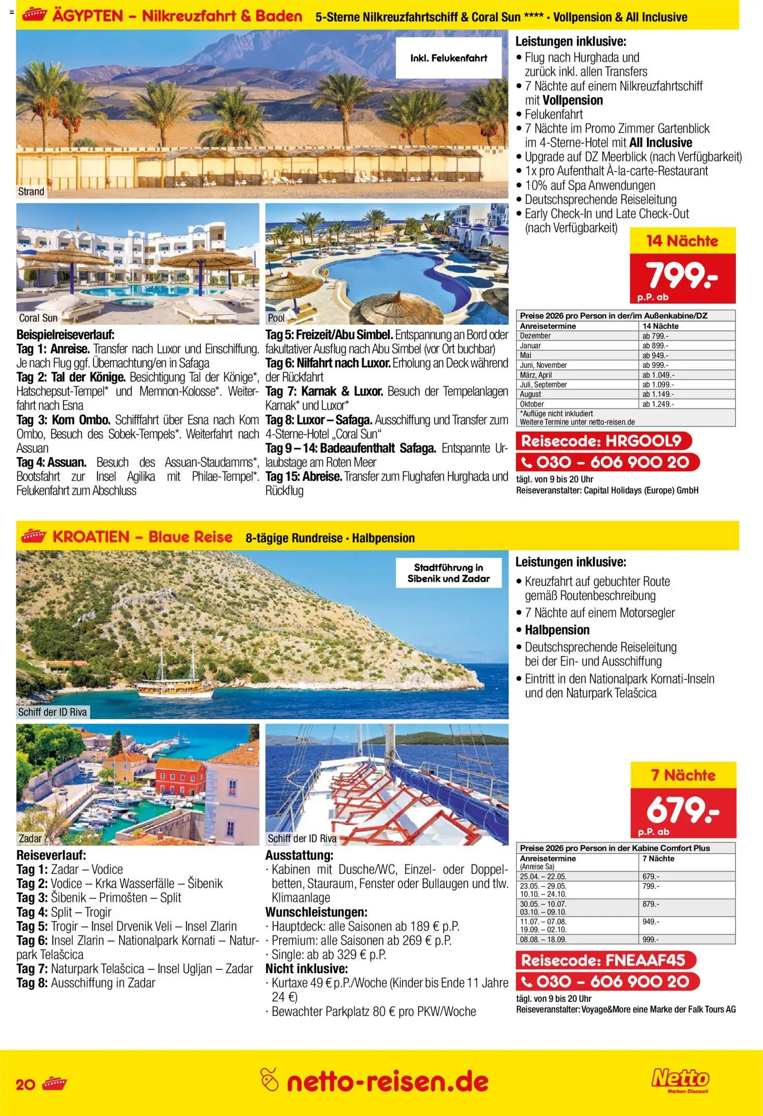 Netto Reisen Prospekt 	 – gültig ab 29.01.2026 | Seite: 20 | Produkte: Klimaanlage, Coral, Uhr