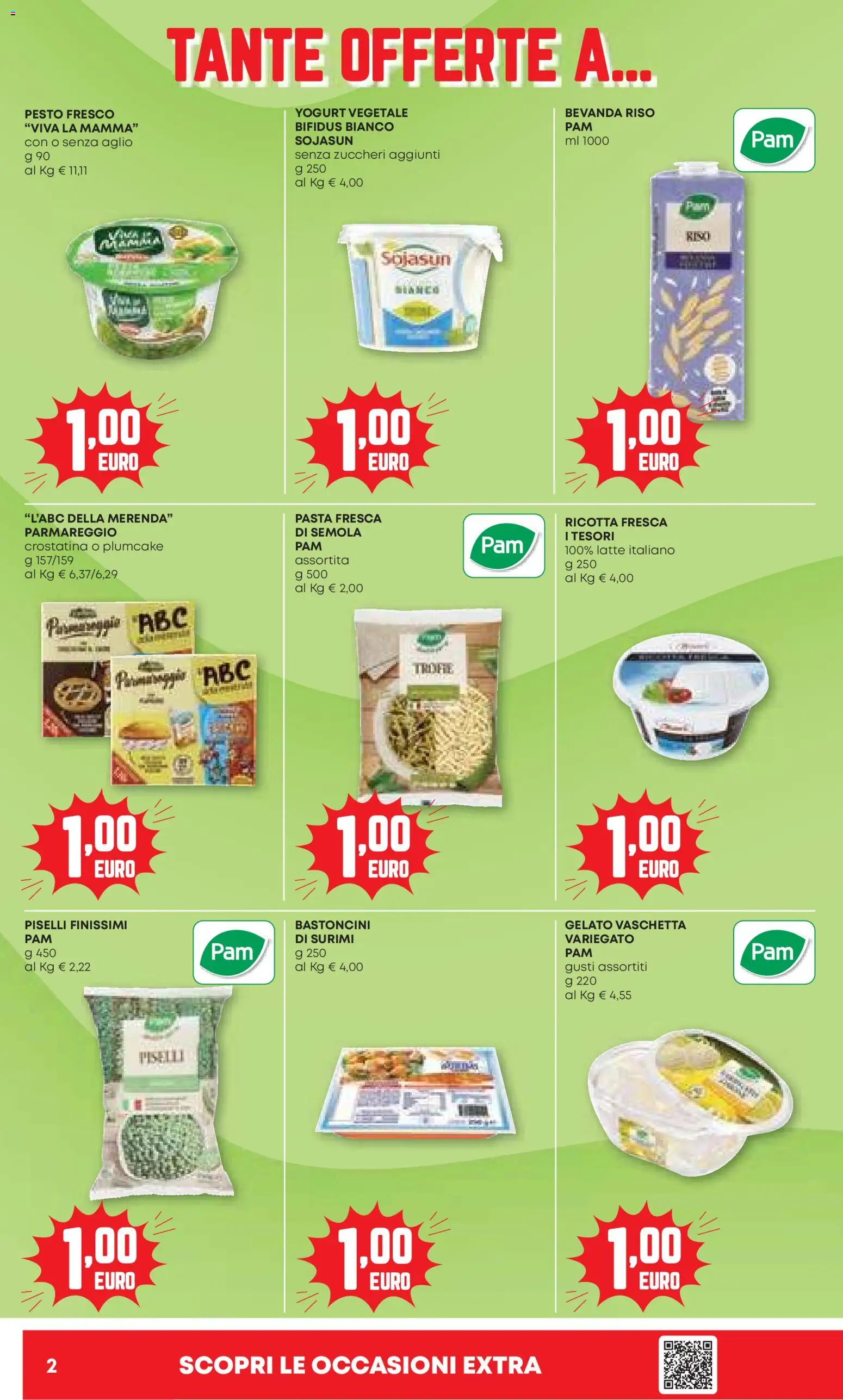 Volantino PAM del 06.11.2025 | Pagina: 2 | Prodotti: Yogurt, Pasta, Pesto, Plumcake