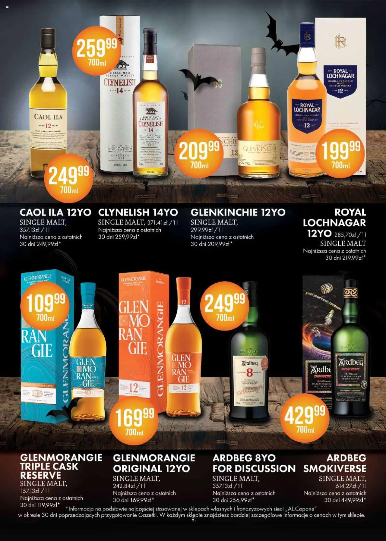 Al.Capone Gazetka od 13.10.2025 | Strona: 9 | Produkty: Whisky