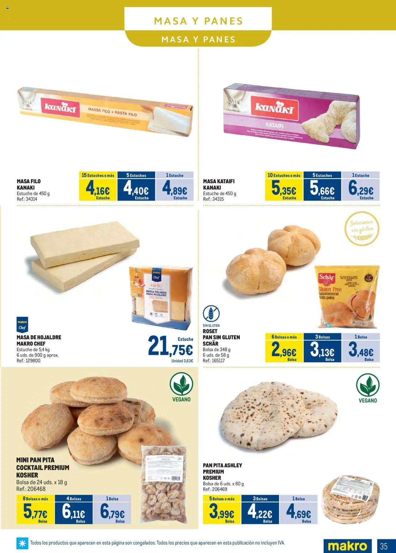 Makro - Congelados Centro │ válido desde el 04.08.2025 | Página: 35 | Productos: Pan, Bolsa