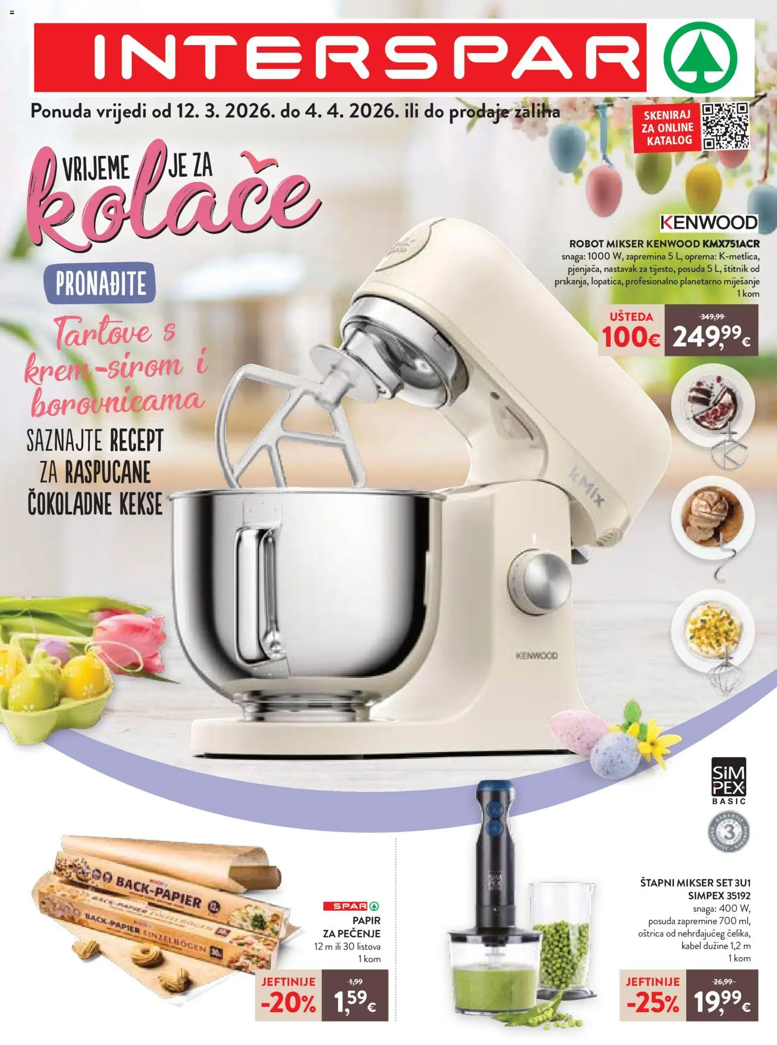Interspar katalog | vrijedi od 12.03.2026 | Stranica: 1 | Proizvodi: Mikser, Robot, Štapni mikser, Kabel