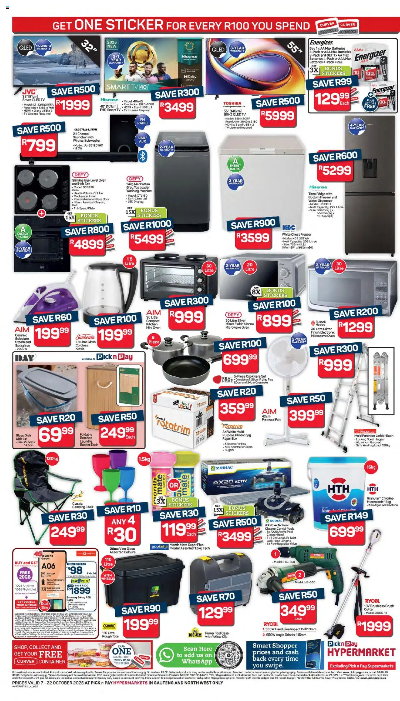 New Pick n Pay catalogue – valid from 07.10.2025 | Page: 4 | Products: Plate, Grinder, Lock, Subwoofer