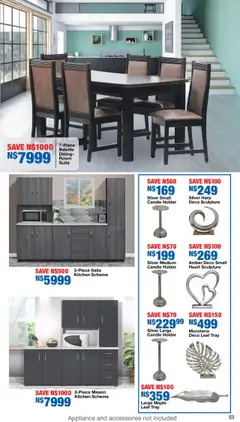 OK Furniture - Namibia  Specials │ valid from 07.07.2025 | Page: 4 | Products: Tray, Candle holder, Dining room suite