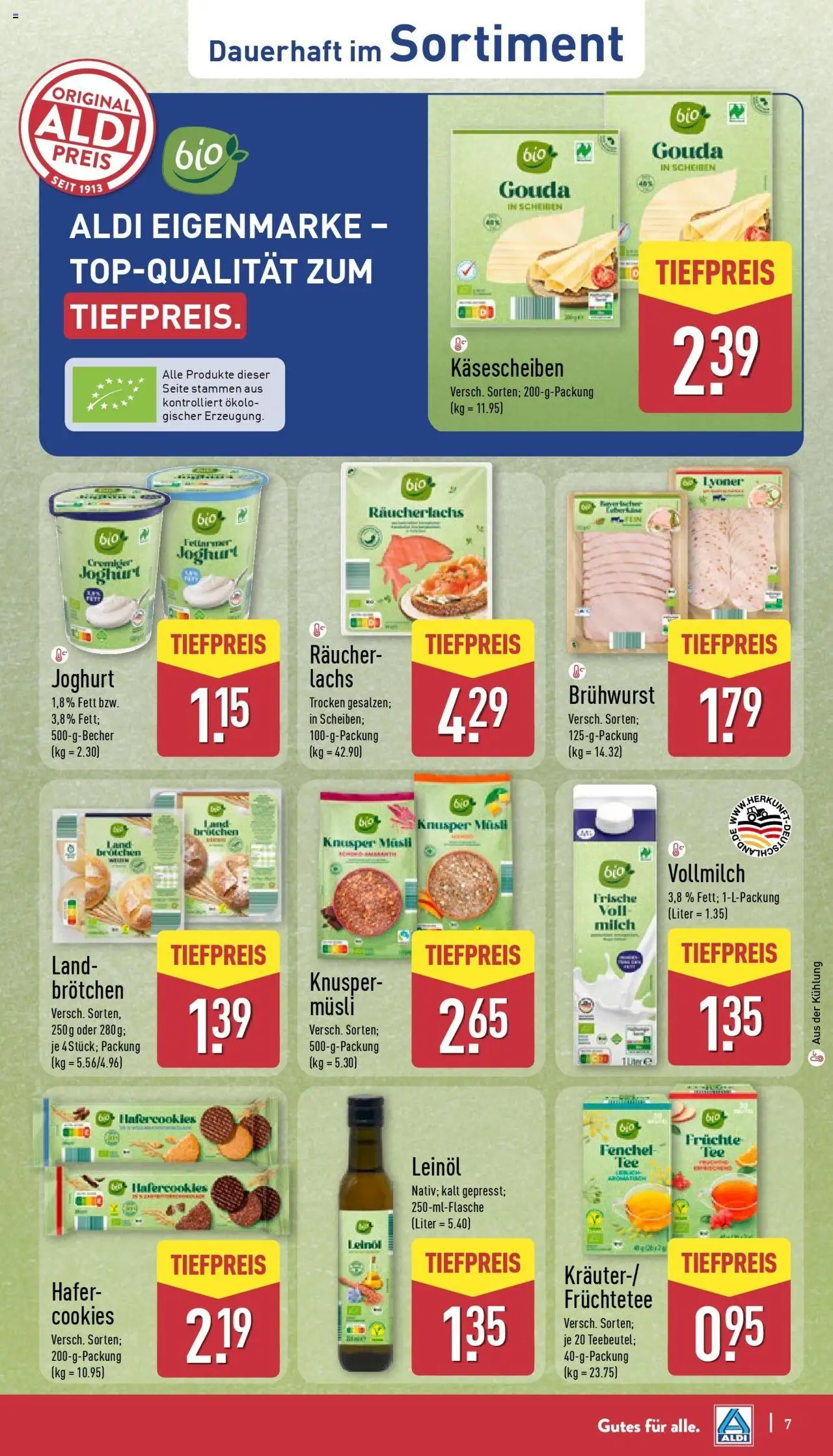 Aldi Prospekt Hildburghausen – gültig ab 07.09.2025 | Seite: 11 | Produkte: Milch, Joghurt, Lachs, Räucherlachs