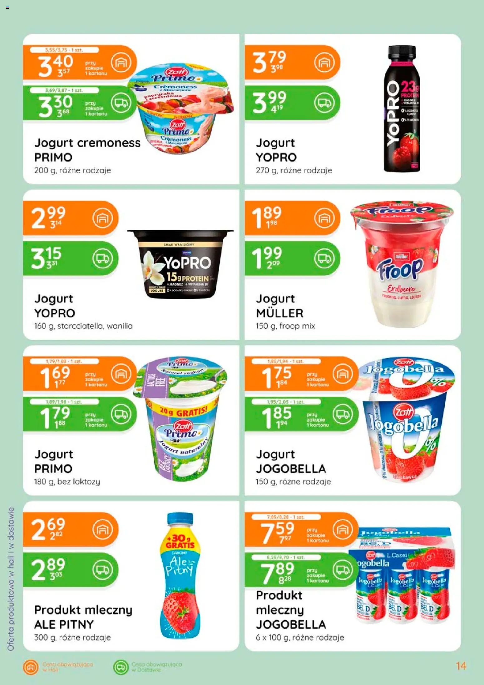 Eurocash gazetka od 02.04.2026 | Strona: 14 | Produkty: Bez laktozy, Jogurt