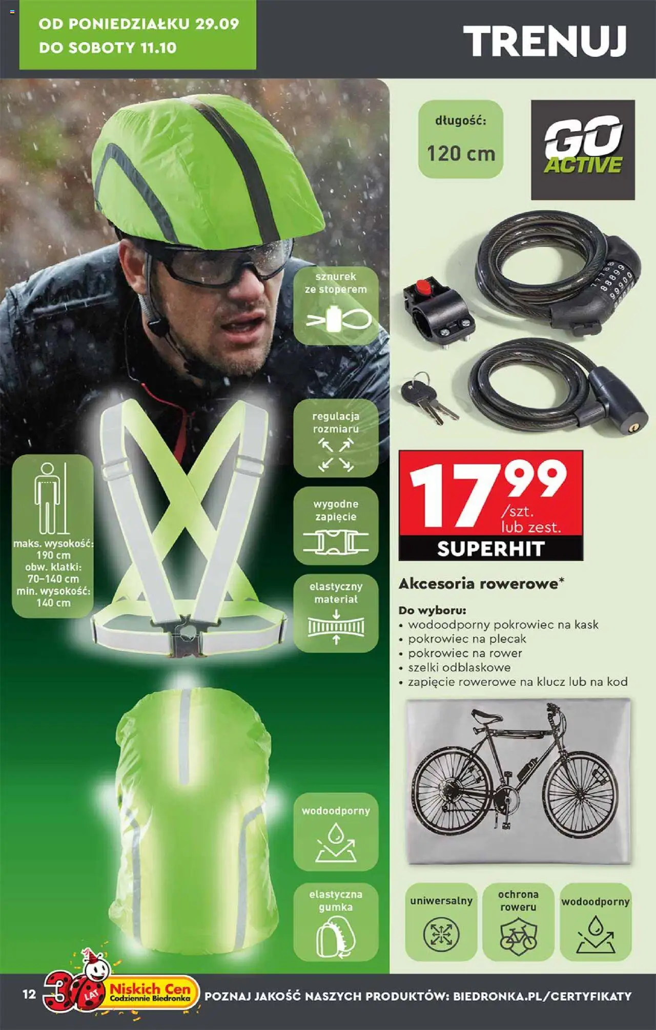 Biedronka gazetka - Hity i inspiracje od 29.09.2025 | Strona: 12 | Produkty: Plecak, Rower