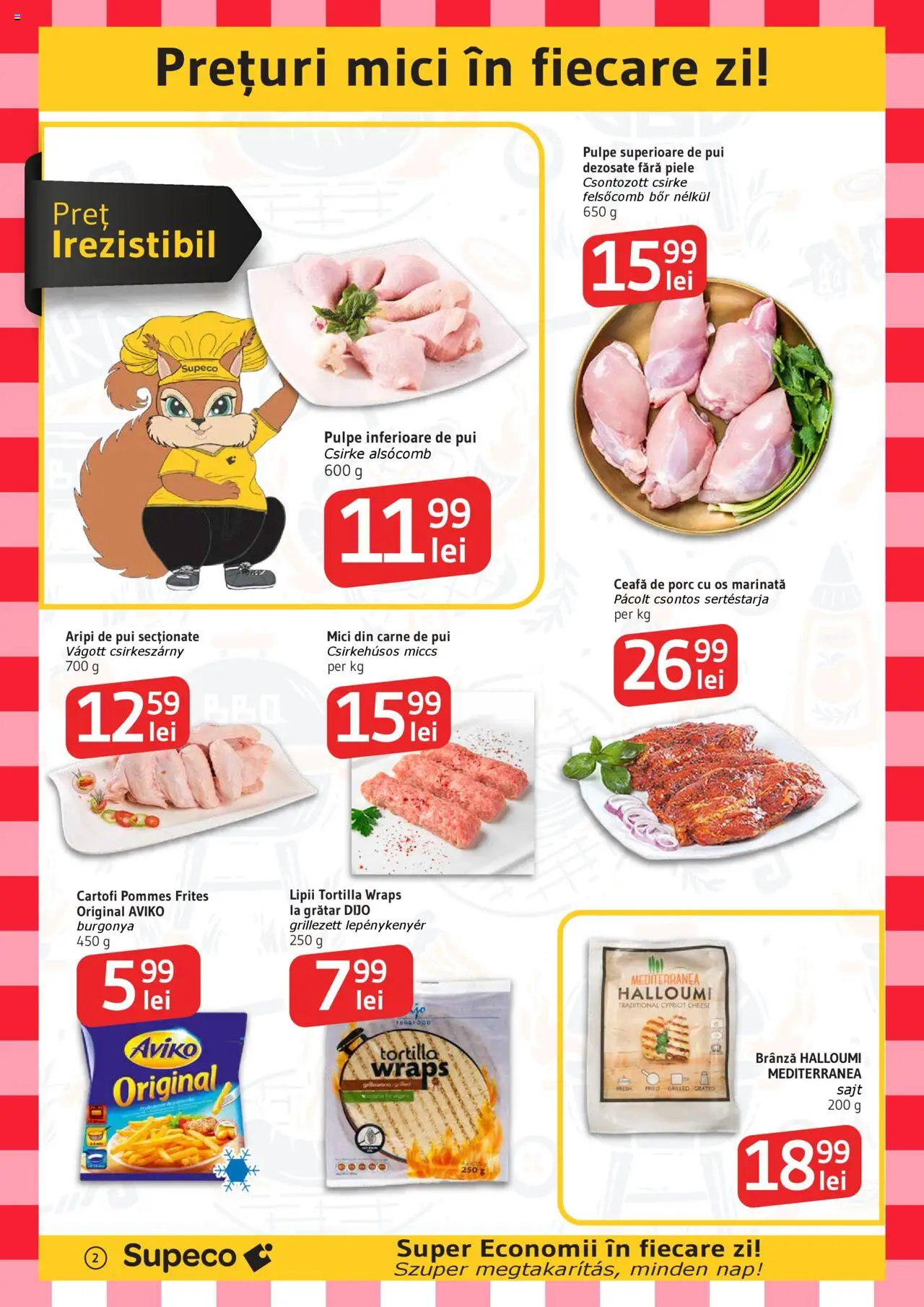 Catalog Supeco Bilingv – valabil de la 07.08.2025 | Pagină: 2 | Produse: Keçeli kalem, Grătar, Hacıyatmaz Kedi Oyuncağı, Brânză