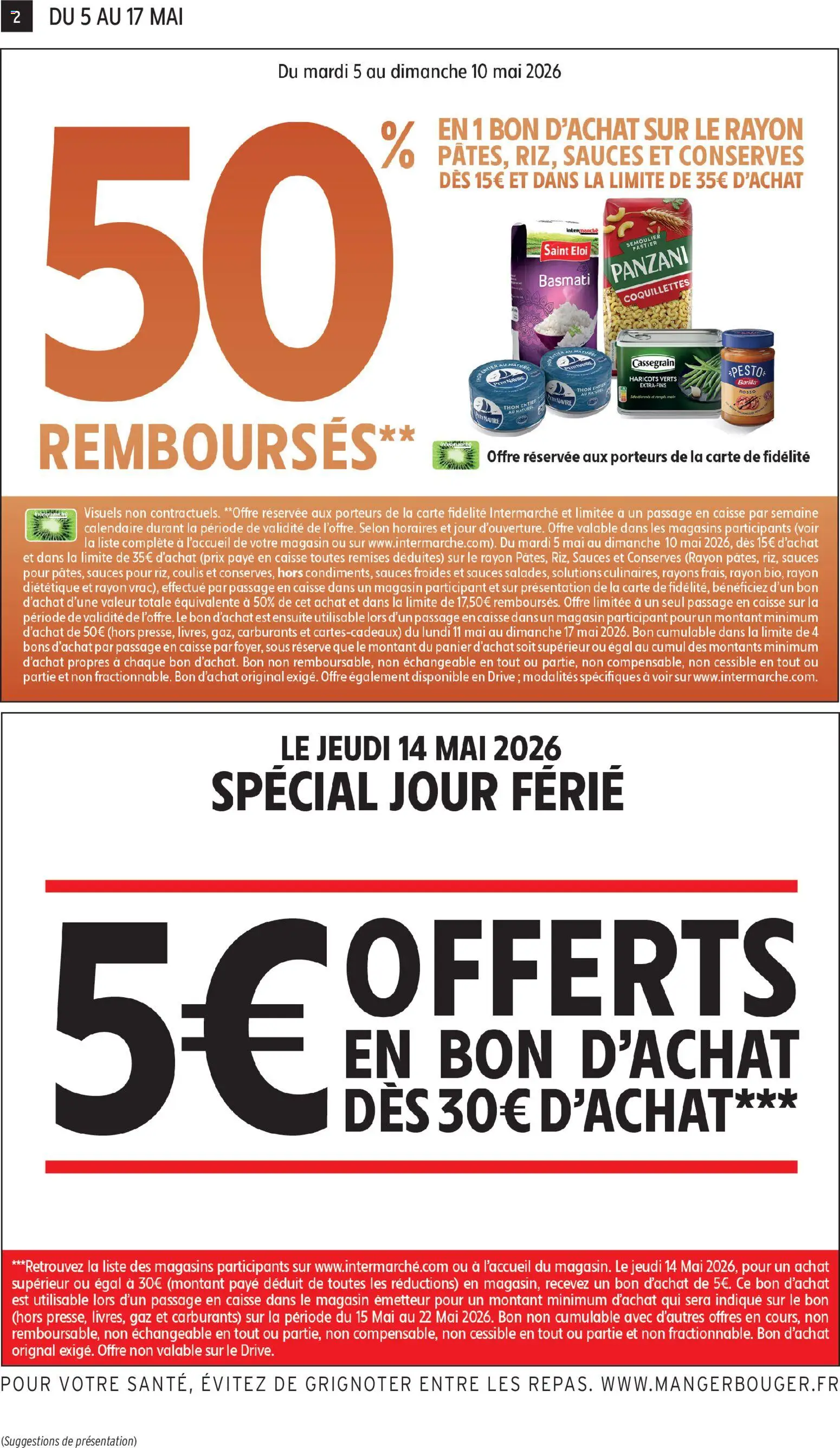 {H1} | Page: 2 | Produits: Pêche, Pesto, Thon, Panier