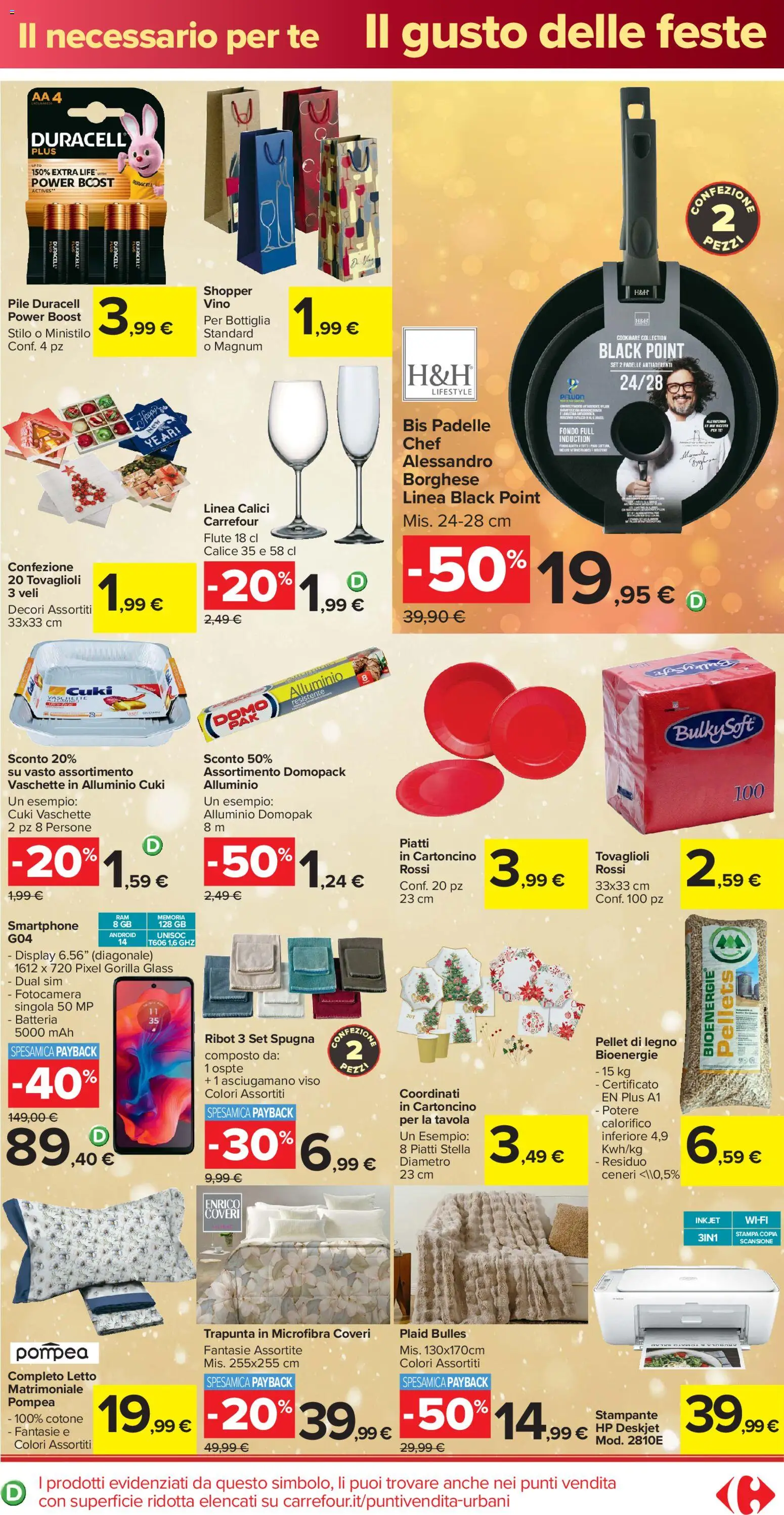 Volantino Carrefour del 16.12.2025 | Pagina: 29 | Prodotti: Calice, Alluminio, Letto, Vaschette