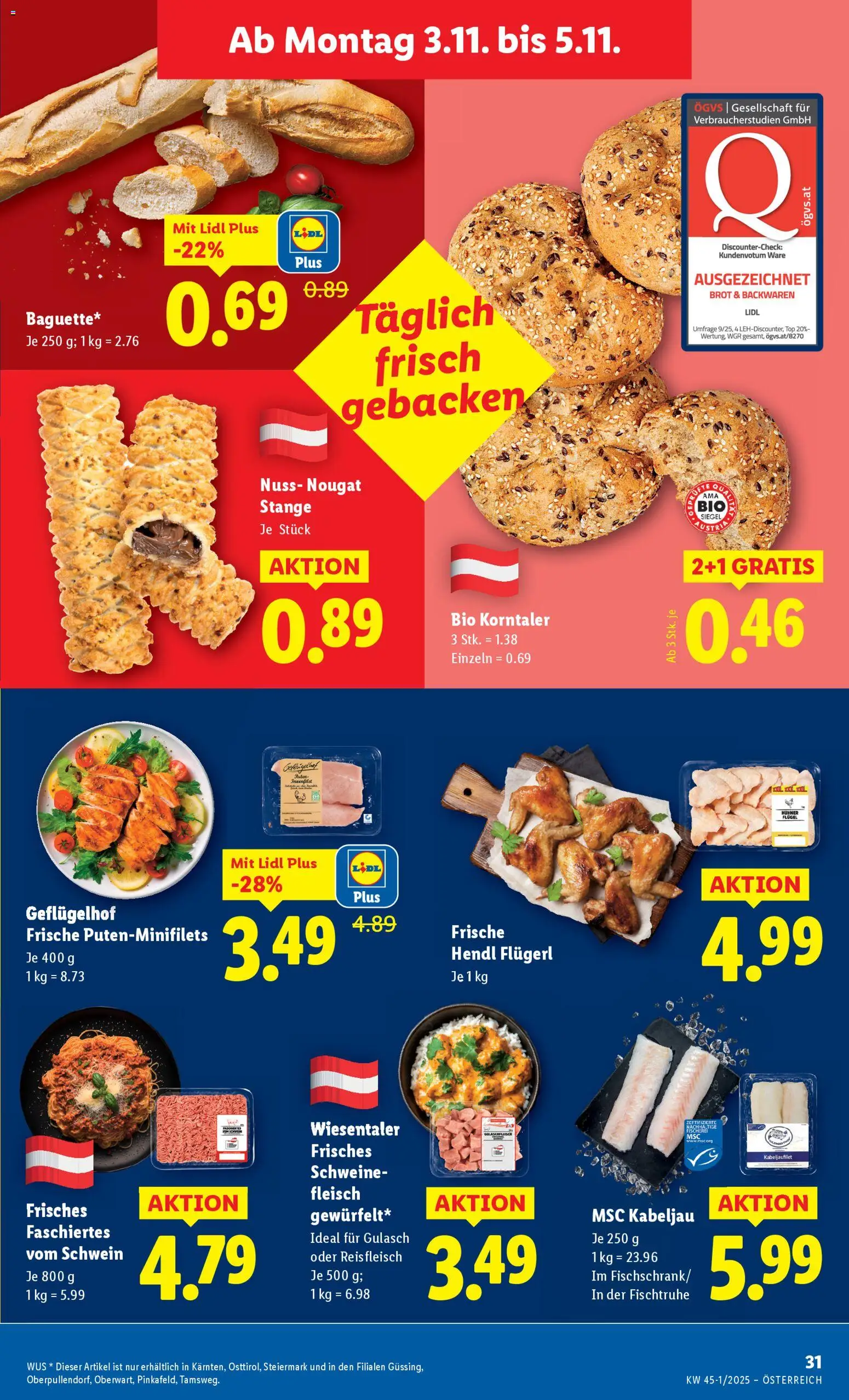 Lidl Flugblatt - Oberpullendorf, Güssing, Oberwart gültig ab 30.10.2025 | Seite: 37 | Produkte: Brot, Reis