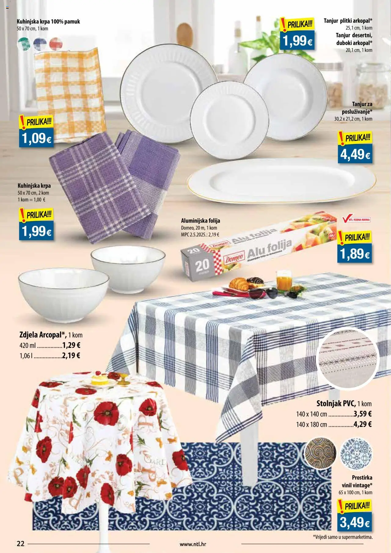 NTL katalog | vrijedi od 13.08.2025 | Stranica: 22 | Proizvodi: Krpa, Stolnjak, Zdjela