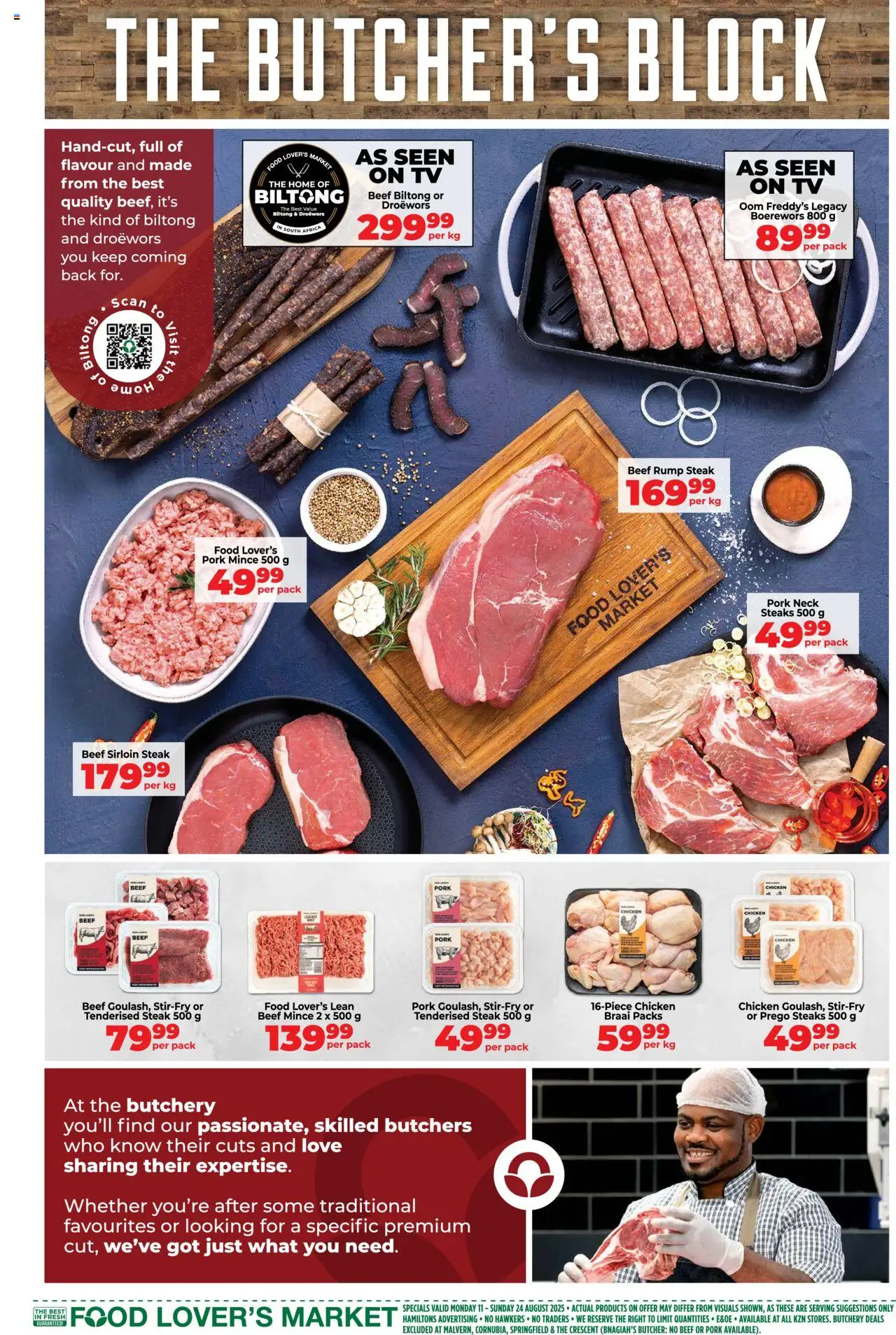 Food Lover's Market KwaZulu-Natal - Specials │ valid from 11.08.2025 | Page: 3 | Products: Boerewors, Chicken, Pork, Beef