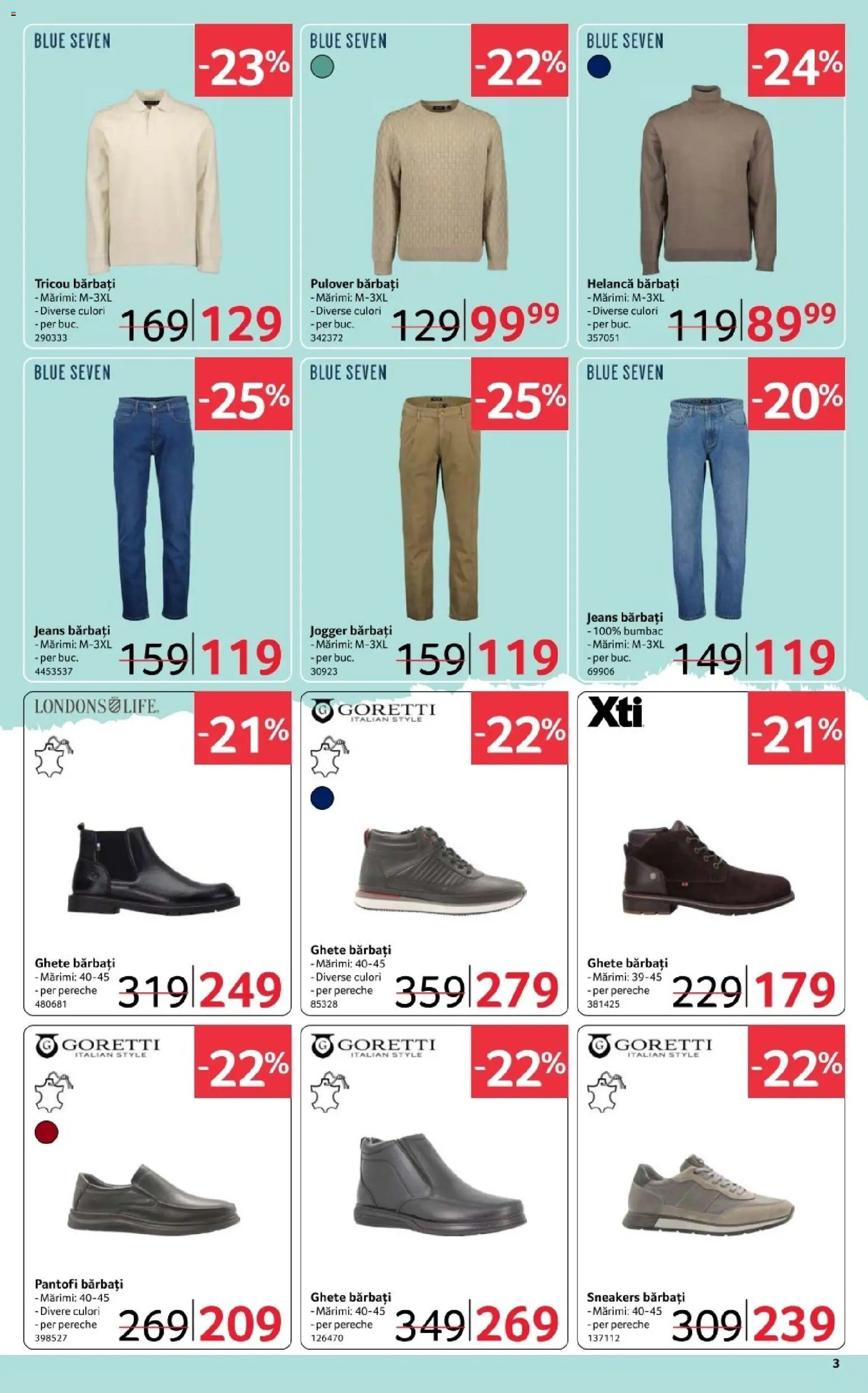 Noul catalog Selgros – valabil de la 23.01.2026 | Pagină: 3 | Produse: Delgeç, Tricou, Pulover, Ghete