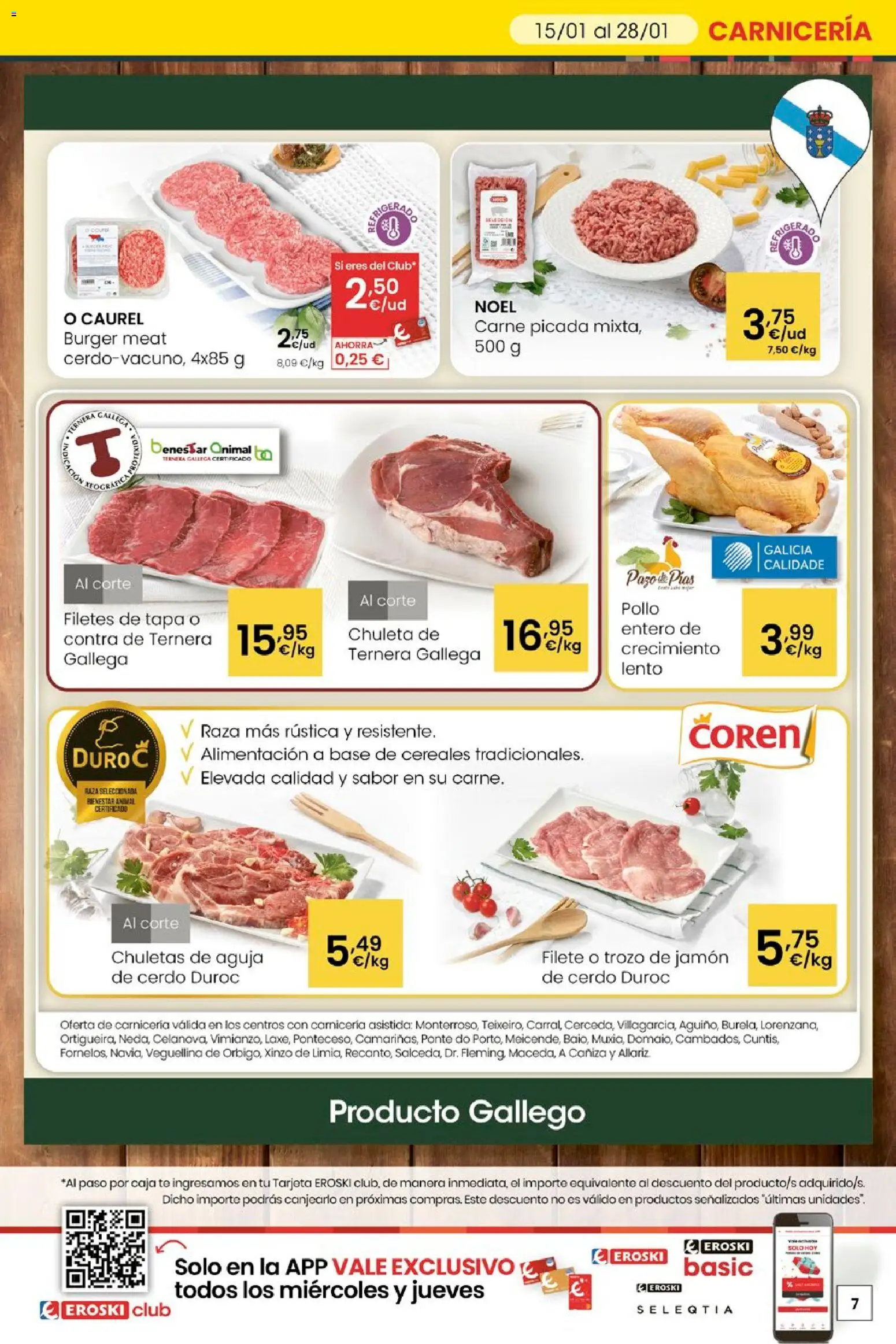 Eroski - Quen ben te quere farache aforrar │ válido desde el 15.01.2026 | Página: 7 | Productos: Jamón, Cereales, Té, Filete