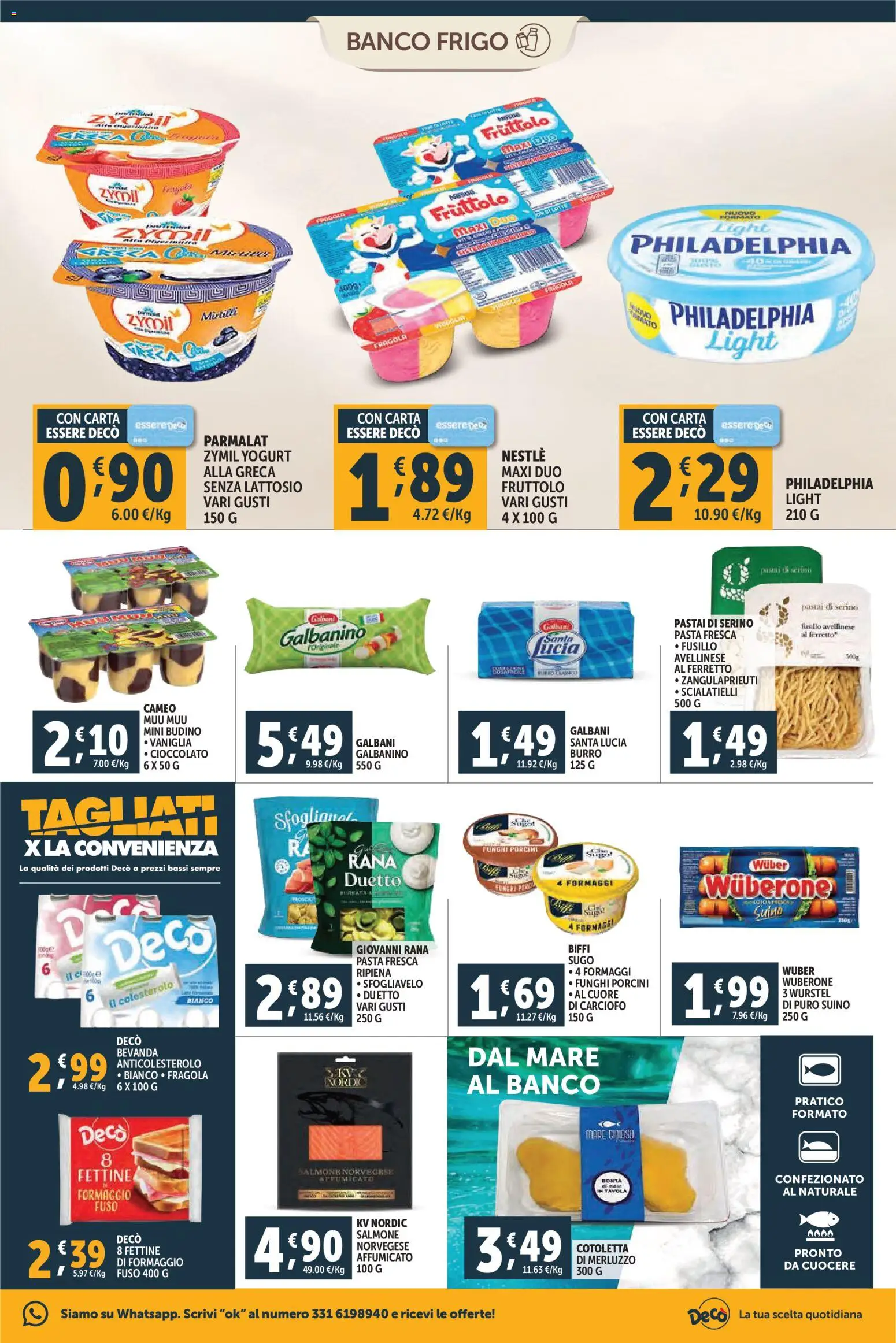 Volantino Decò del 06.03.2026 | Pagina: 5 | Prodotti: Cioccolato, Merluzzo, Suino, Pasta