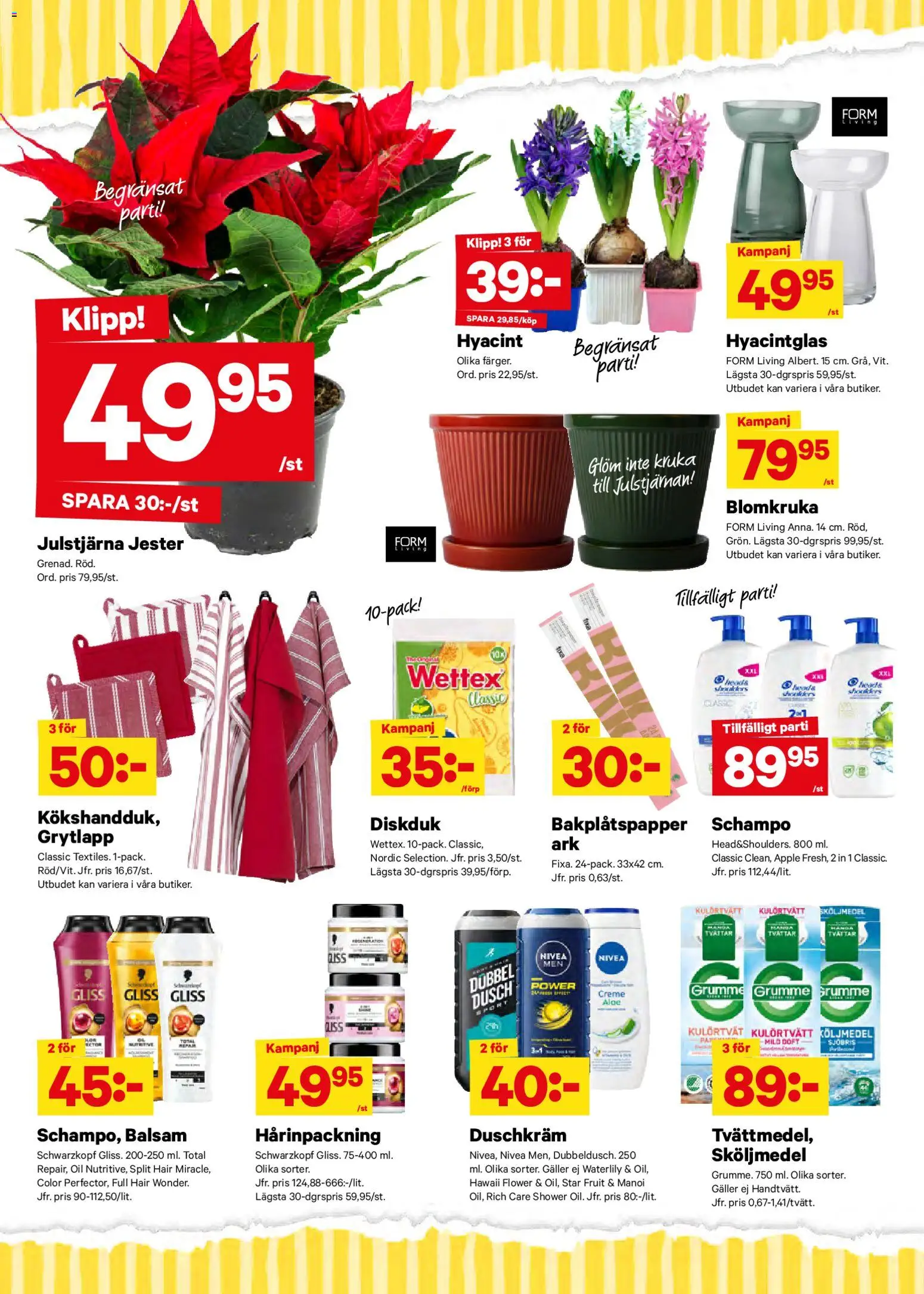 City Gross reklamblad aktuell från 24.11.2025 | Sida: 8 | Produkter: Schampo, Dusch, Blomkruka, Äpple