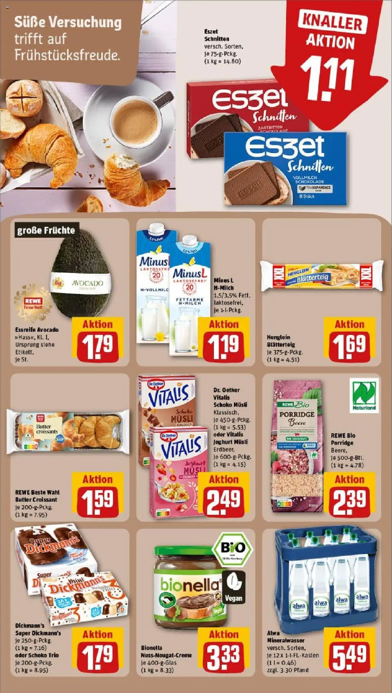 Rewe prospekt Korb	 - gültig ab dem 06.07.2025 | Seite: 16 | Produkte: Musli, Butter, Schokolade, Mineralwasser