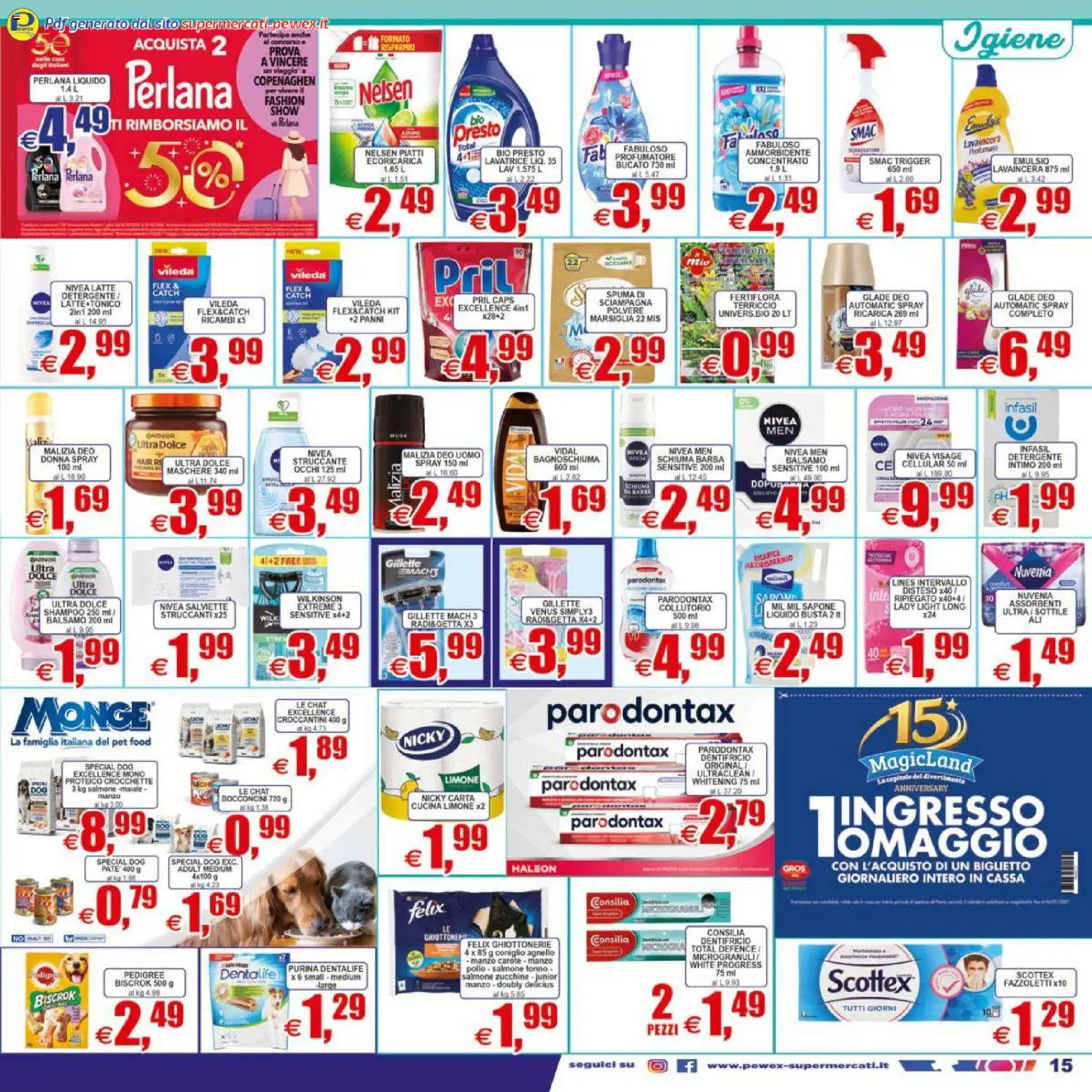 Volantino Pewex del 07.04.2026 | Pagina: 15 | Prodotti: Pollo, Carote, Lavatrice, Tonno
