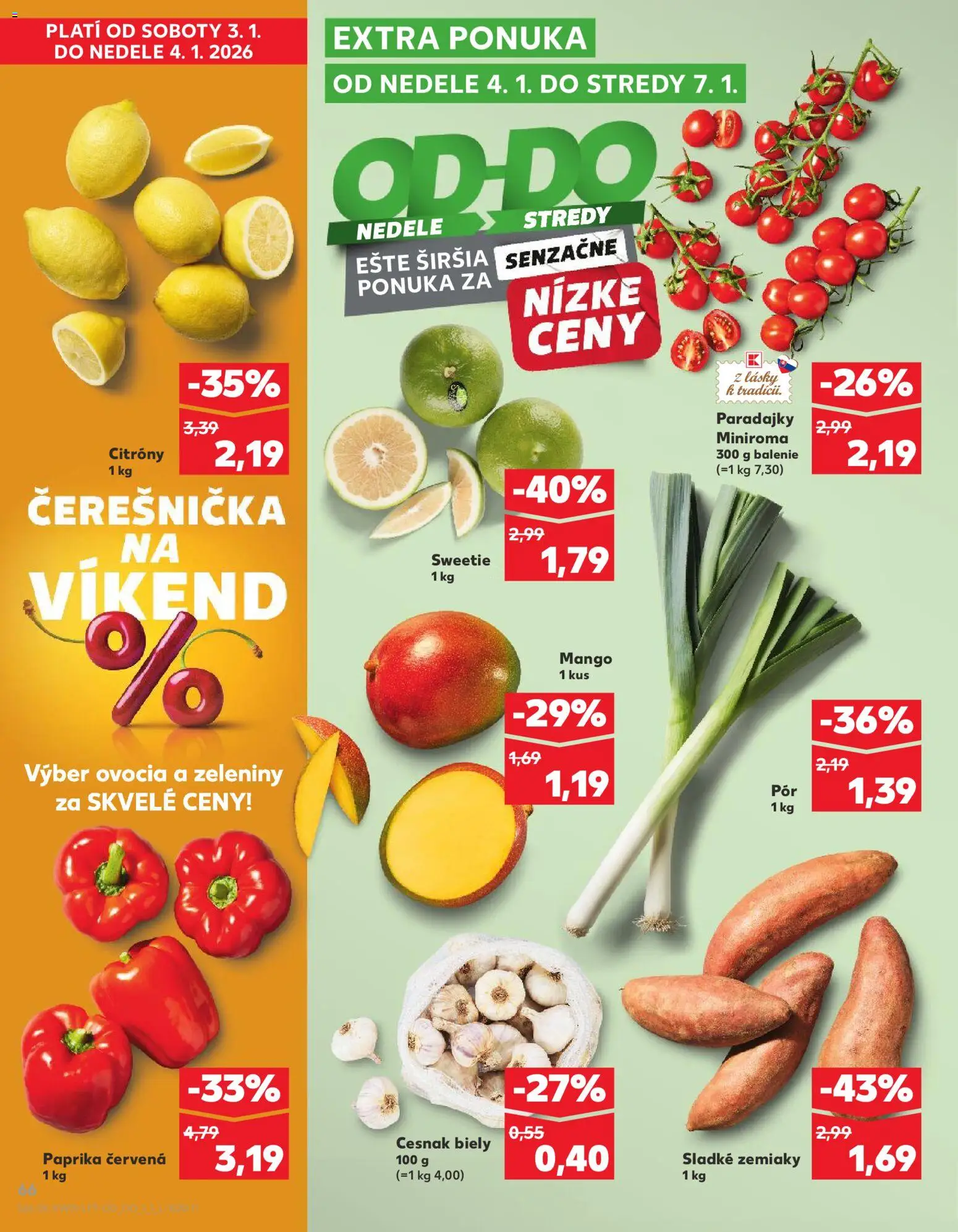 Kaufland SK akciós ujság - amely érvényes a következő dátumtól: 02.01.2026 | Oldal: 66